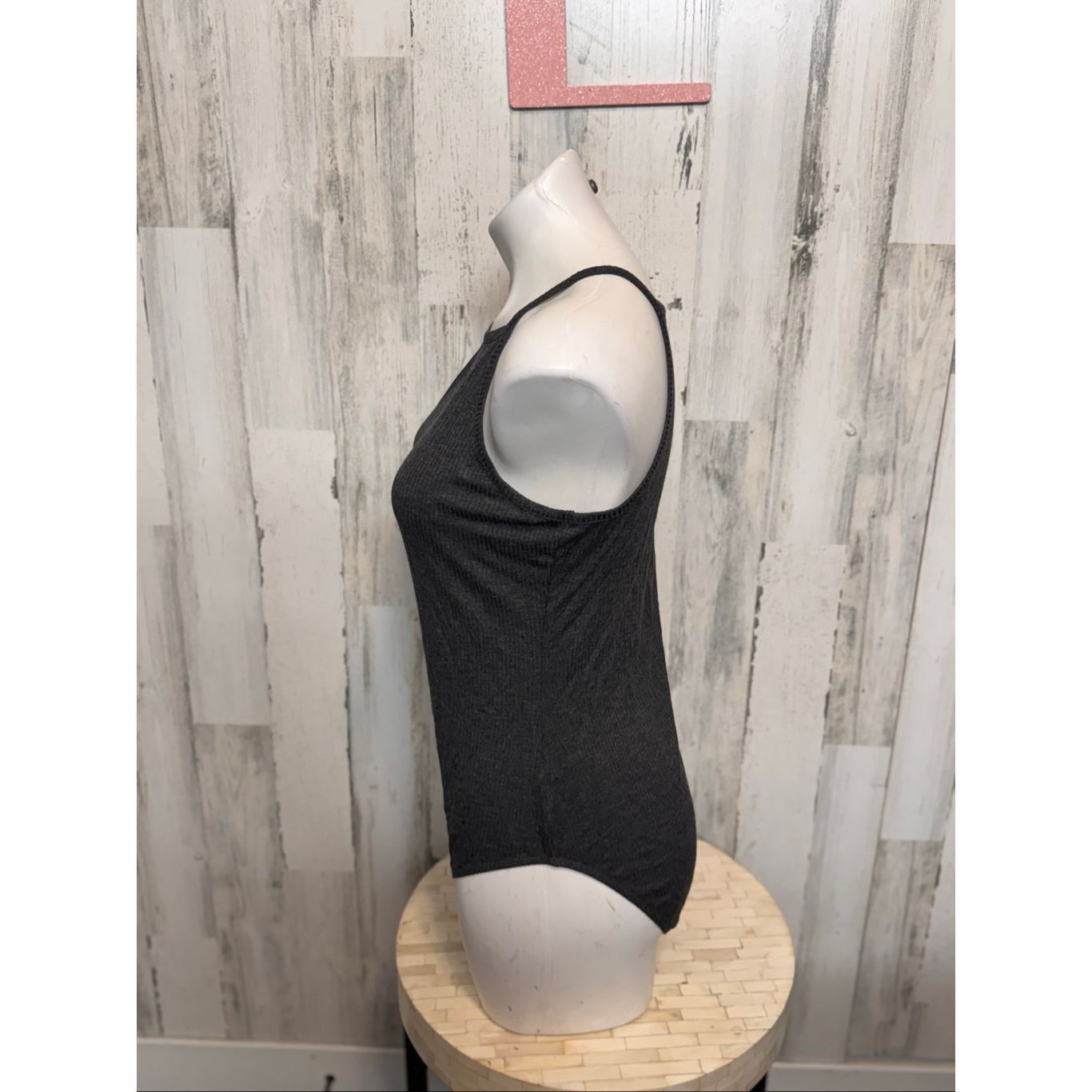 Wild Things Wild Fable Charcoal Gray Ribbed High Neck Bodysuit – Size XL Size XL / US 12-14 / IT 48-50 - 5 Thumbnail