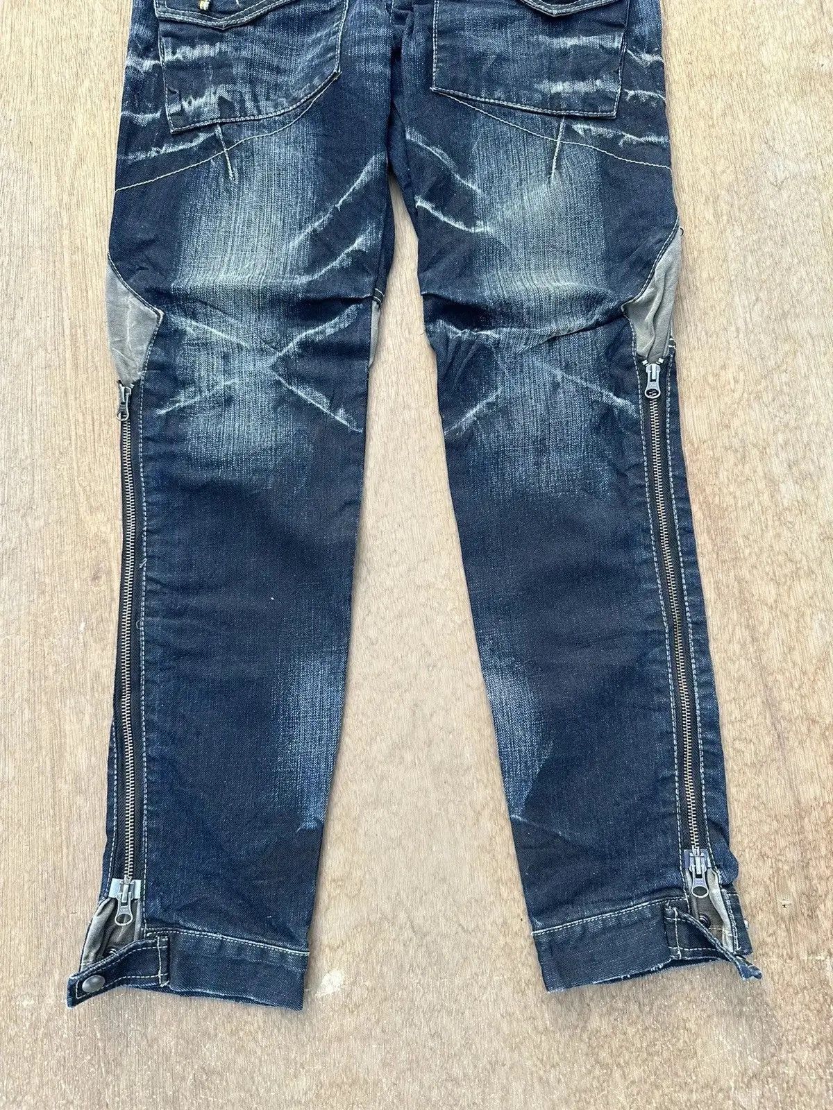 PPFM CRAZY Vintage PPFM Jean Bondage MultiZipper Punk Denim Pants Size US 31 - 5 Thumbnail