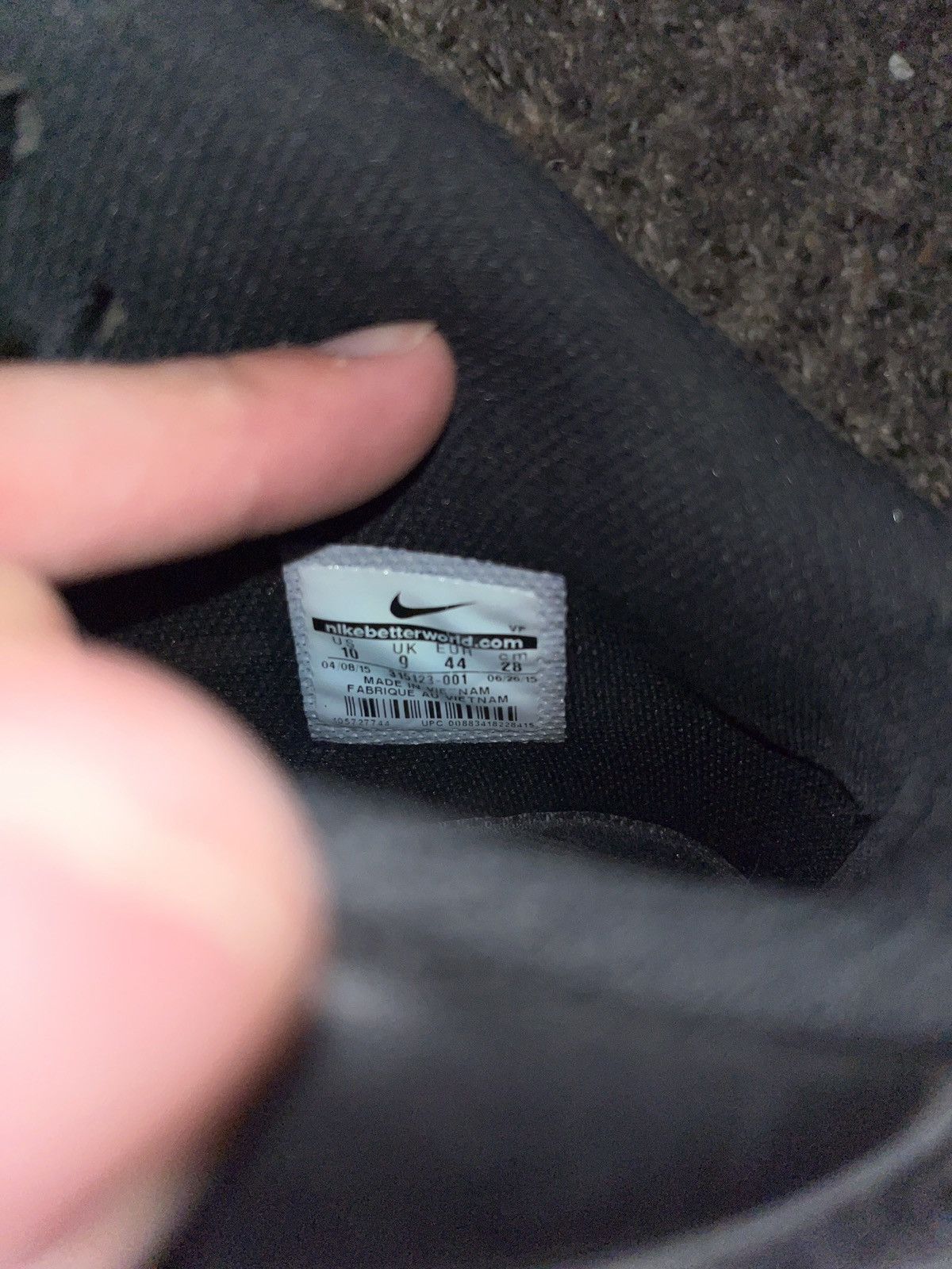 Nike Black Nike AF1 Size US 10 / EU 43 - 5 Thumbnail