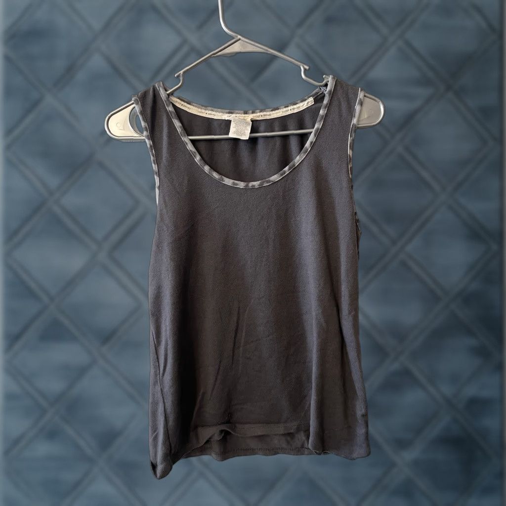 Lucky Brand Lucky Brand Sleep Shirt Tank Tee Gray Sleeveless S/S Women M Medium Tops Star Pattern Lounge Shirt Womens Size M / US 6-8 / IT 42-44 - 1 Thumbnail