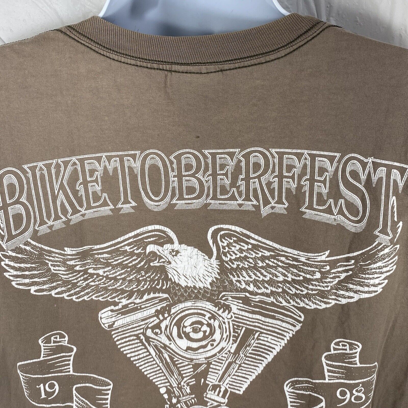 Vintage Vintage Biketoberfest 1998 Daytona Beach 6th Graphic T Shirt Size US XL / EU 56 / 4 - 9 Thumbnail