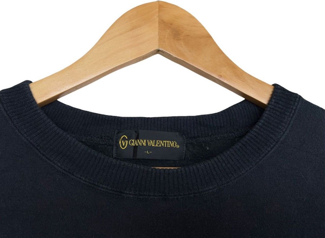 Vintage Gianni Valentino Spellout Logo Black Sweatshirt