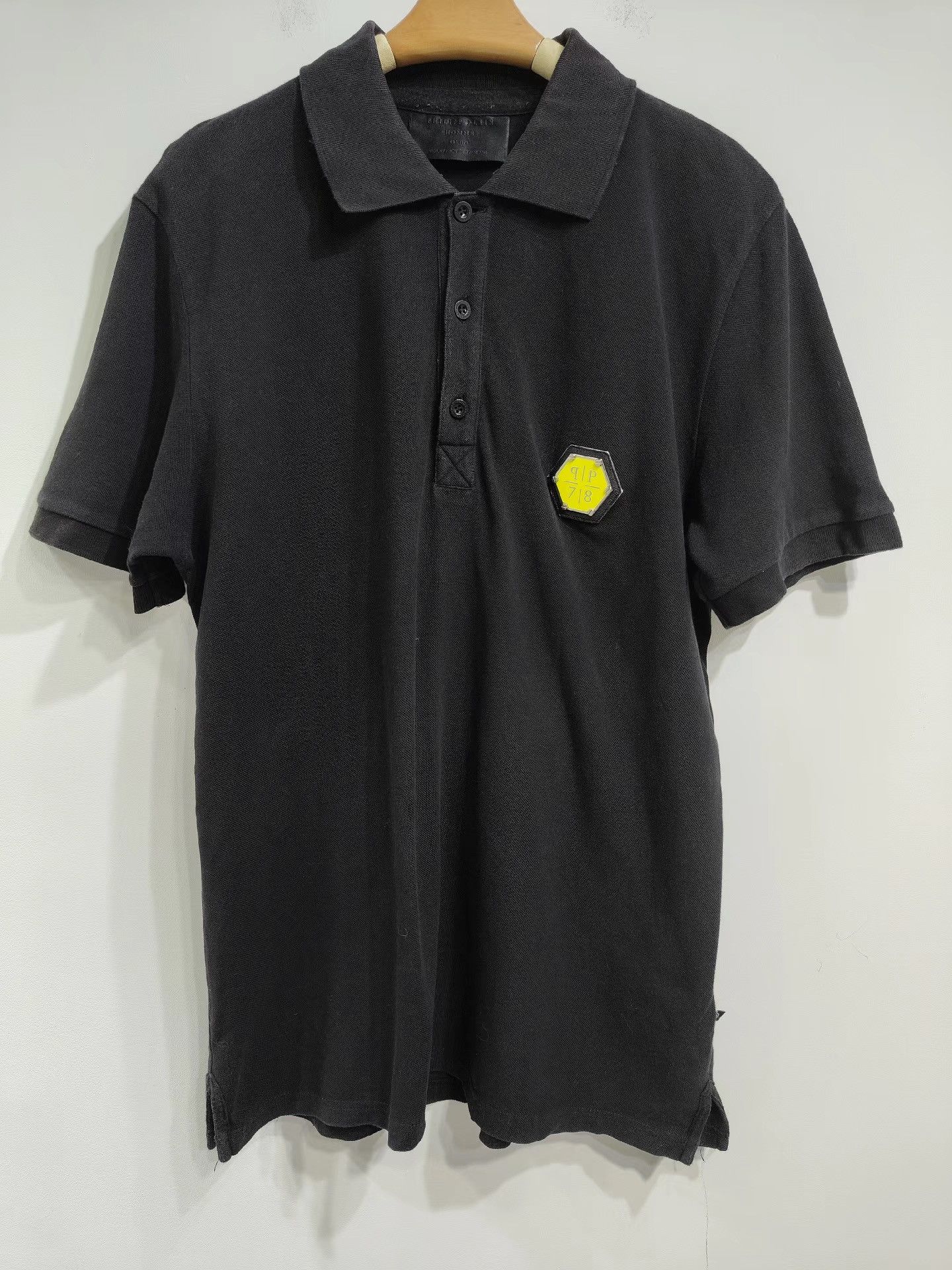 Philipp Plein Philipp Plein Men's Black Short Sleeve Polo Shirt K29 Size US XXL / EU 58 / 5 - 1 Thumbnail