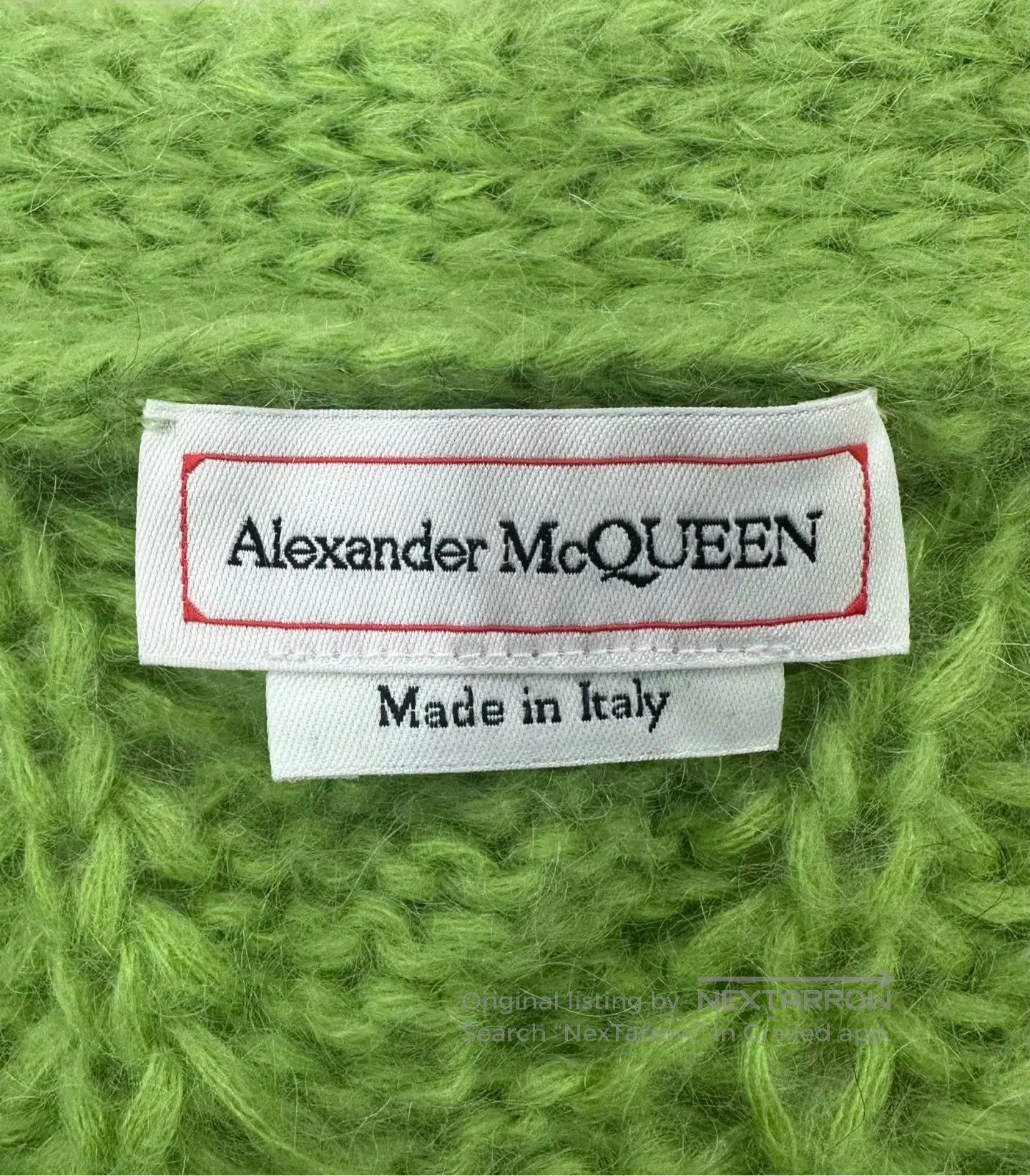 Alexander McQueen ALEXANDER MCQUEEN Green Mohair Knit Wool Cardigan Jacket| Size US S / EU 44-46 / 1 - 3 Thumbnail