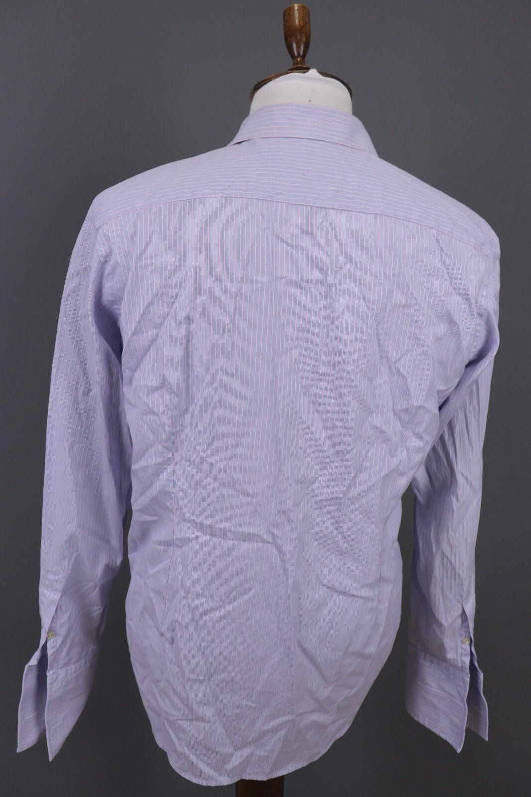 Eton Eton Contemporary Blue Stripe Up Shirt Size 41 /16 Size US M / EU 48-50 / 2 - 12 Thumbnail