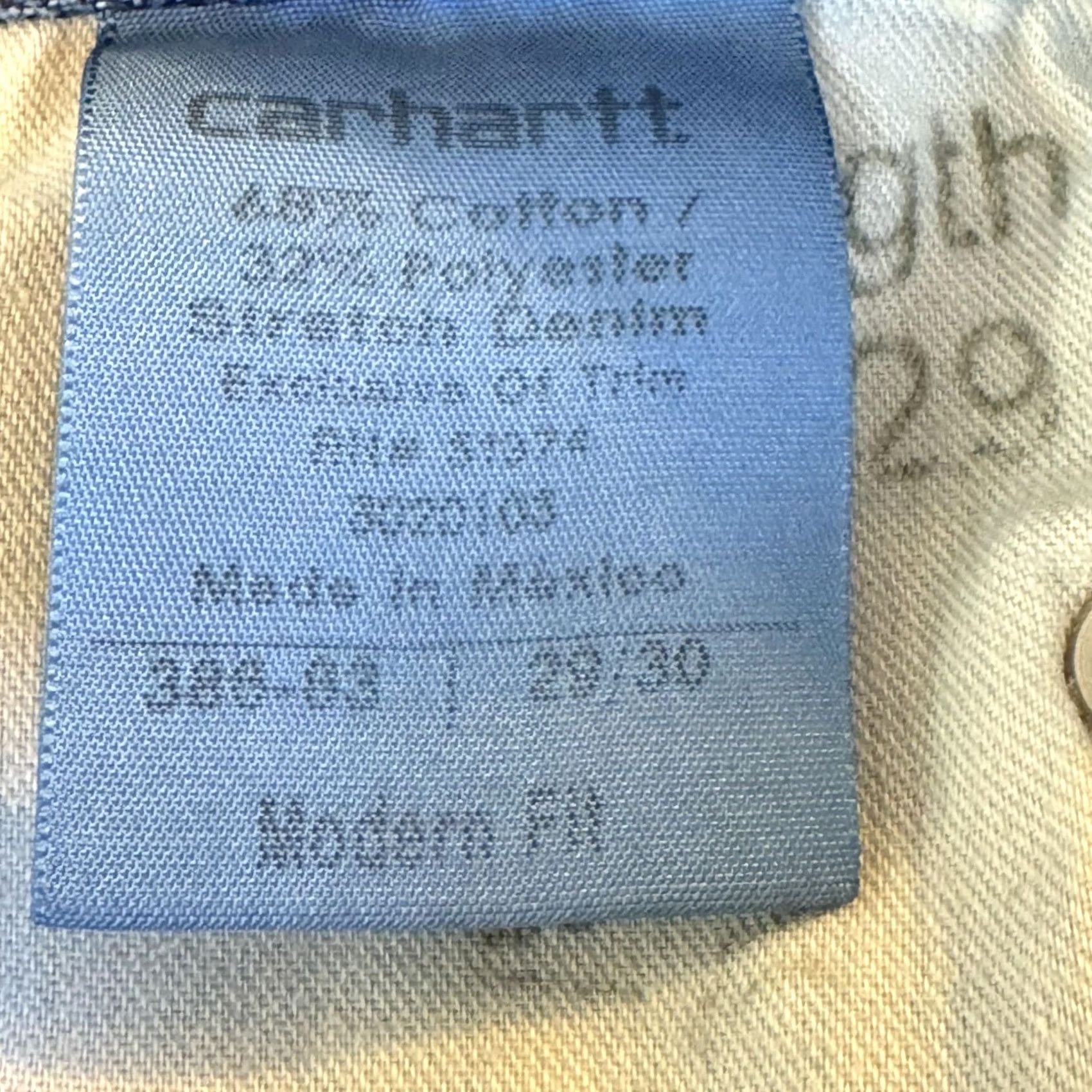 Carhartt Carhartt Jeans Mens 32x28 Blue Straight Leg Workwear Denim Stretch Jeans Size US 32 / EU 48 - 7 Thumbnail