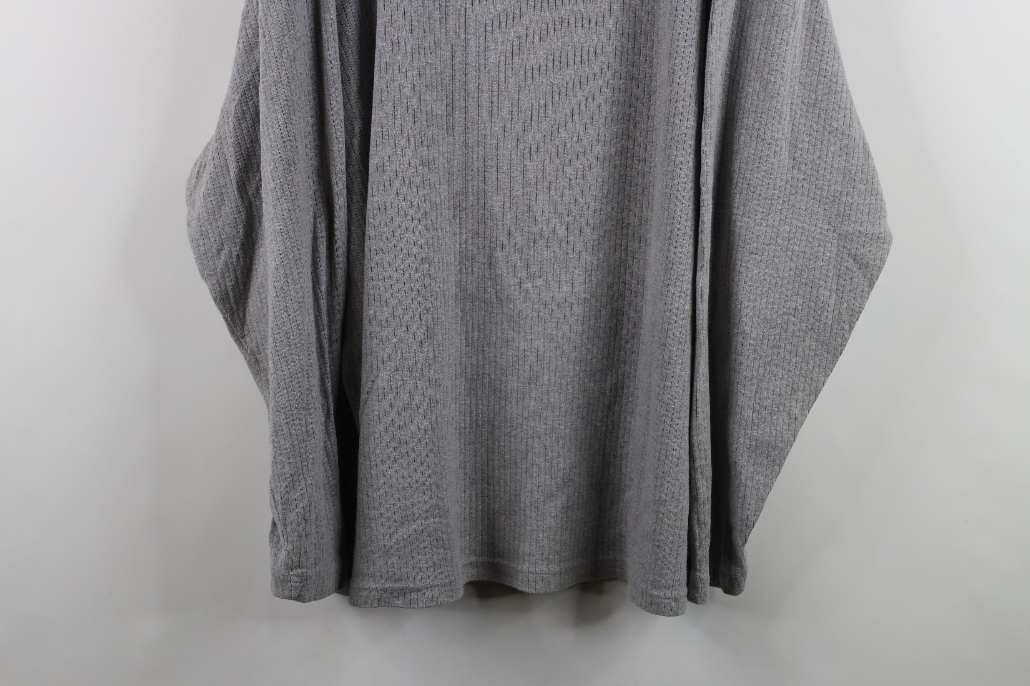 Vintage Vintage 90s Streetwear Ribbed Knit Long Sleeve T-Shirt Gray Size US XXL / EU 58 / 5 - 3 Thumbnail