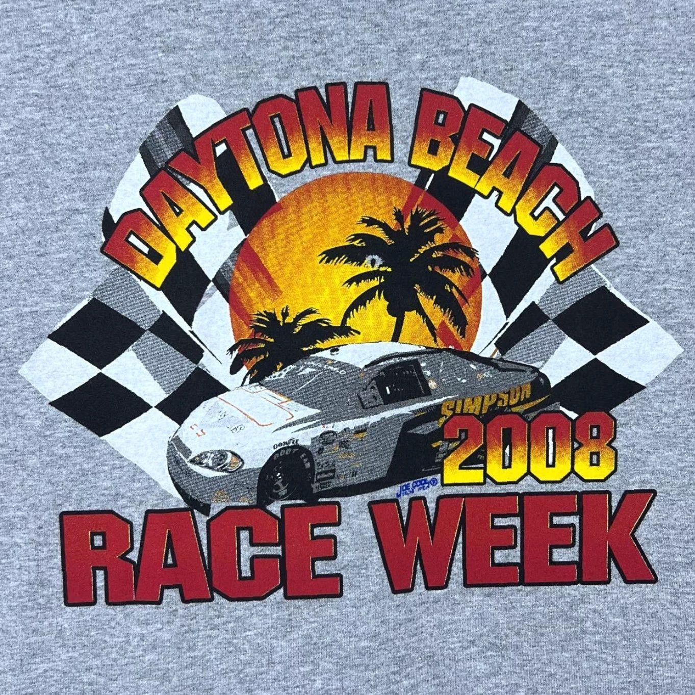 Delta Daytona Beach Race Week (2008) Motorsports Racing Souvenir Grey T-Shirt Large Mens Graphic Size US L / EU 52-54 / 3 - 4 Thumbnail