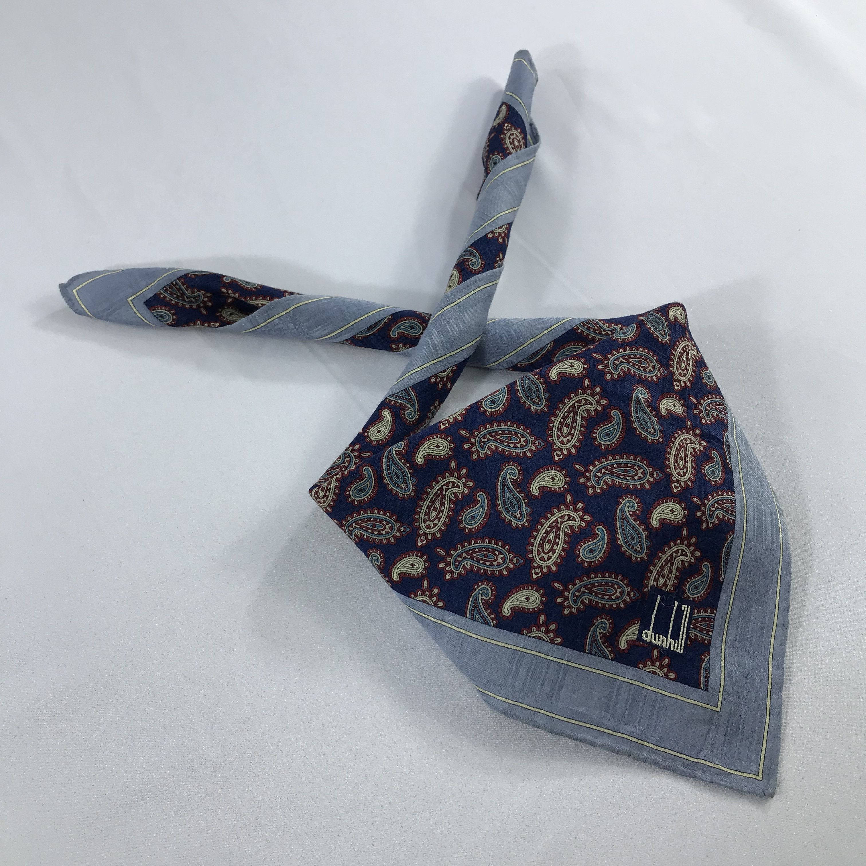 Alfred Dunhill × Vintage Dunhill Bandana / Handkerchief / Neckerchief - S2532 Size ONE SIZE - 4 Thumbnail
