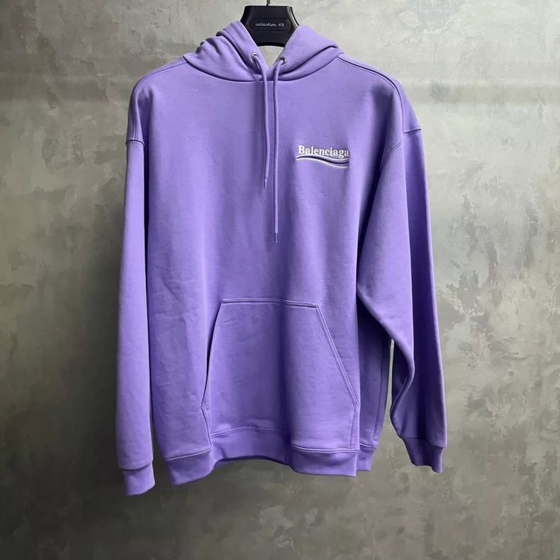 Balenciaga Balenciaga Purple lavender embroidered cola logo hoodie Size US XS / EU 42 / 0 - 1 Thumbnail