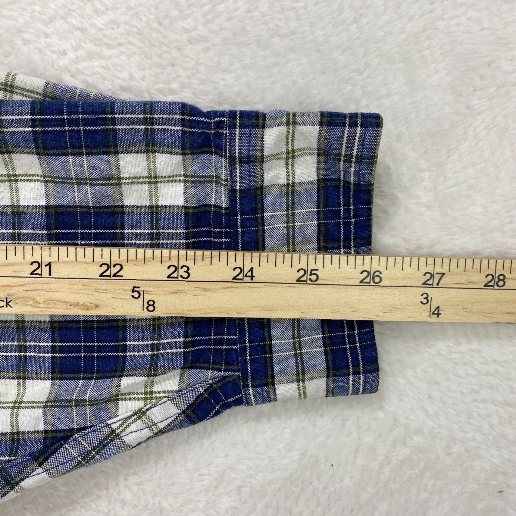 Eddie Bauer Eddie Bauer Long Sleeve Button Up Blue Plaid Shirt Mens XL Tall Button-Up Shirt XL Tall Blue White Cotton Eddie Bauer Men Size US XL / EU 56 / 4 - 3 Thumbnail