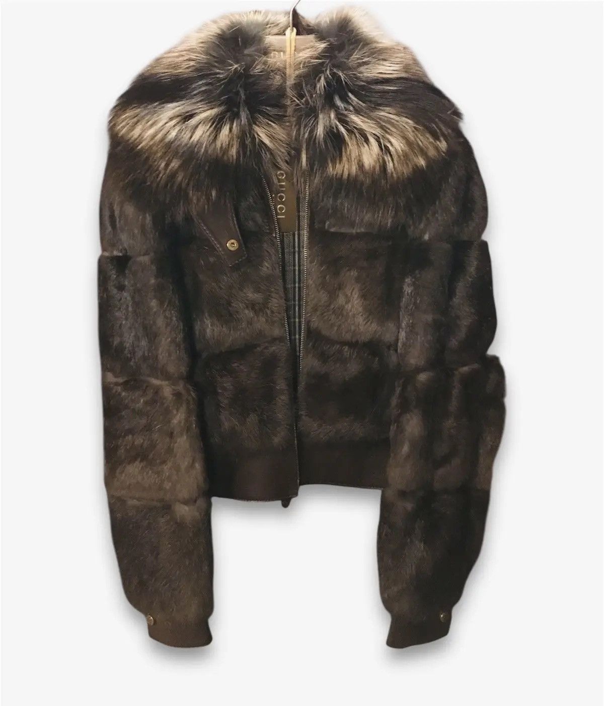FW2003 Gucci Tom Ford Biker Fur Dior Prada Miu Miu Jacket