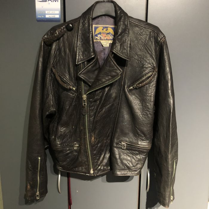 Vintage Vintage Avirex 80’s Old Leather Flight Jacket Double Collar