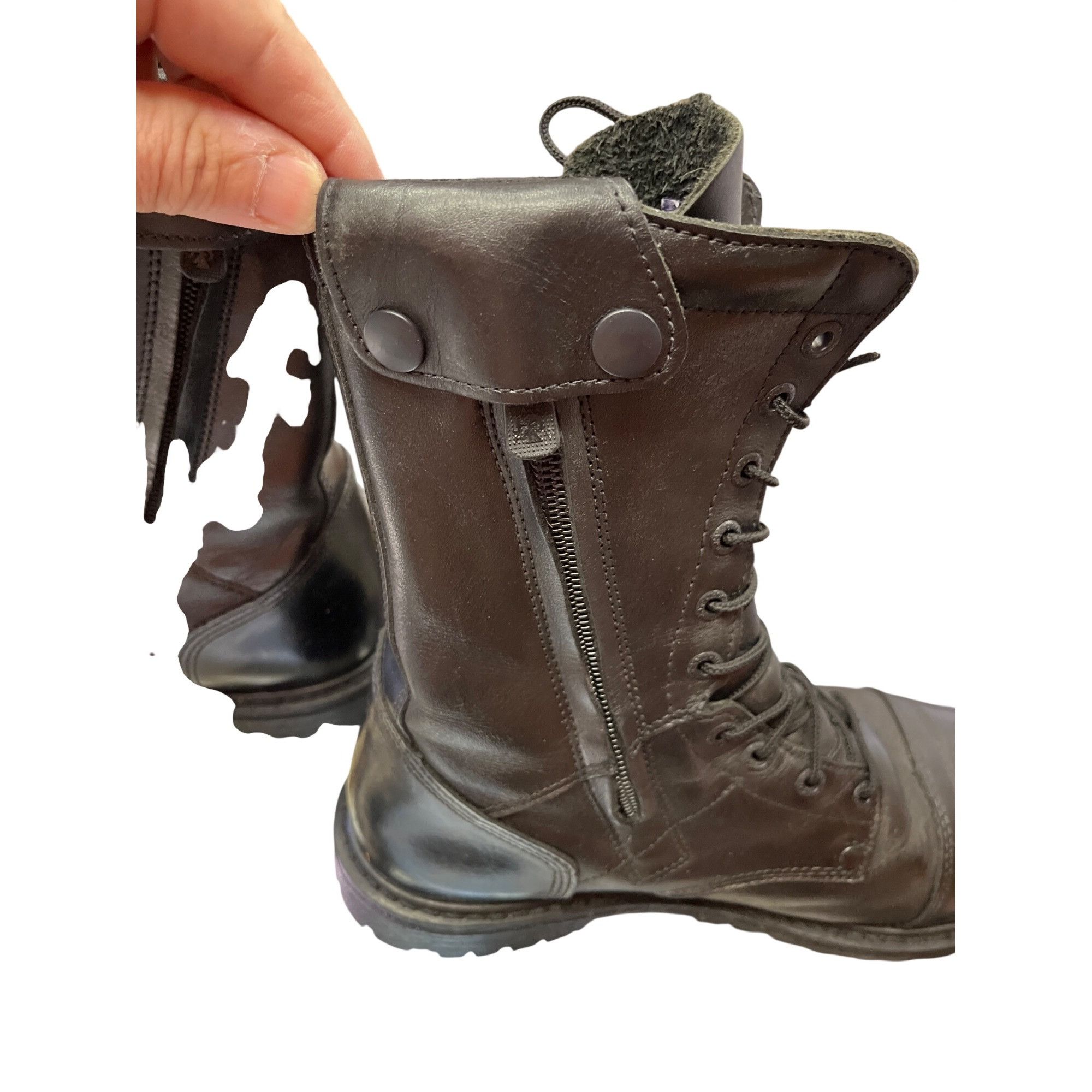 Other Rocky 2090 mens black leather mid calf moto riding para boot Size US 9.5 / EU 42-43 - 5 Thumbnail