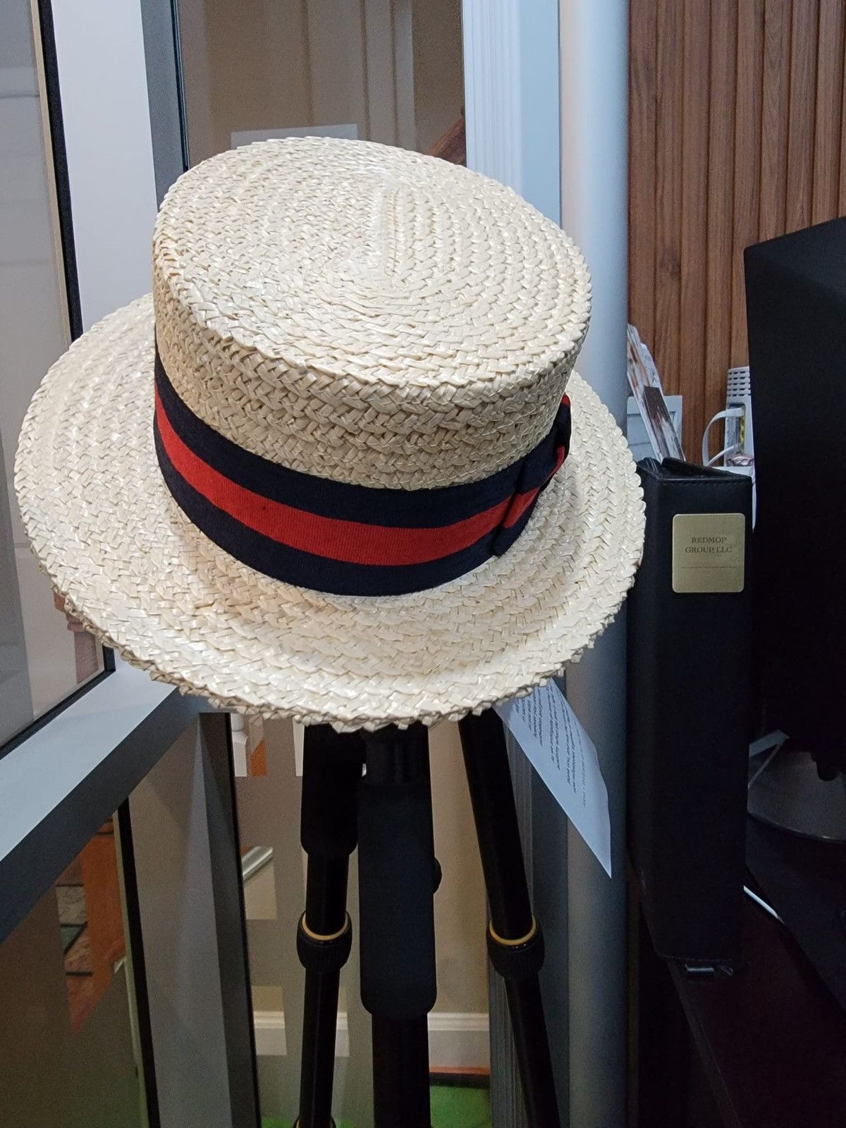 Other Italian Straw Skimmer Hat Size ONE SIZE - 5 Thumbnail