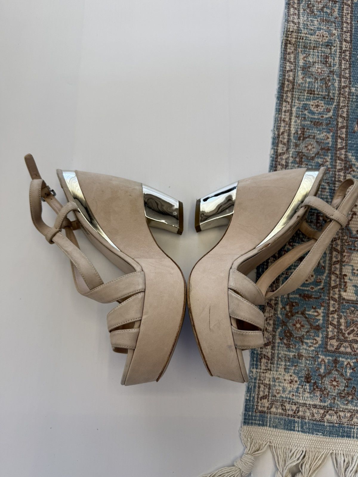 Miu Miu Miu Miu Suede Strap Pump Sandals Size EU 41 Size US 11 / IT 41 - 4 Thumbnail