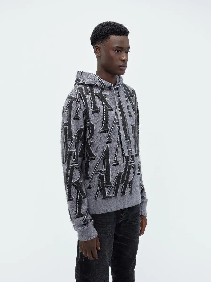 Amiri o1y0525 Logo Hoodie in Gray/Black Size US L / EU 52-54 / 3 - 3 Thumbnail