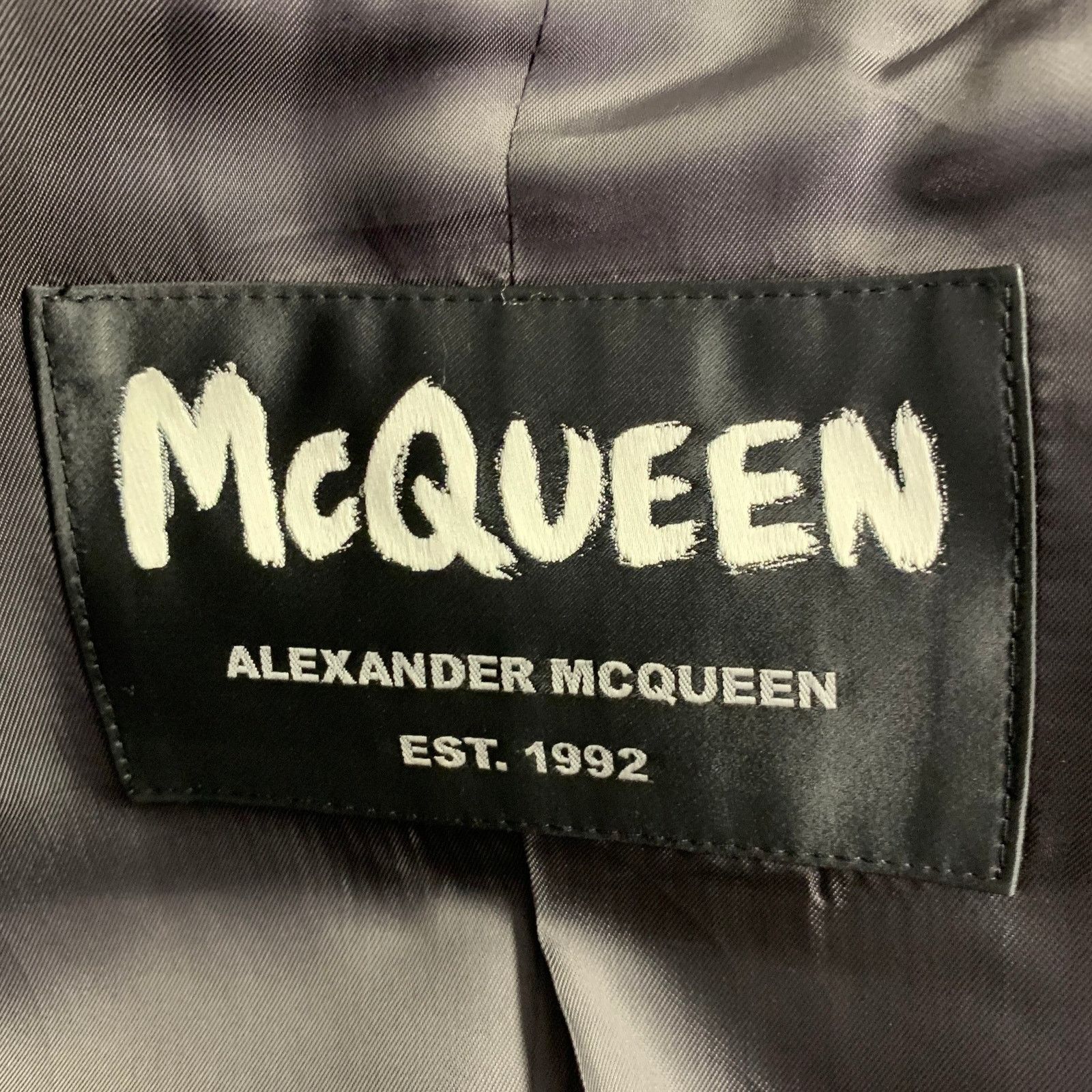 Alexander McQueen ALEXANDER MCQUEEN Size 44 Black Wool Cashmere Sport Coat Size 44R - 7 Thumbnail