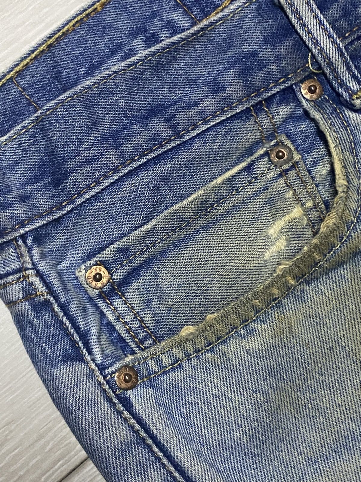 Levi's Vintage Levis 514 light Wash Faded Distressed Jeans Size US 36 / EU 52 - 11 Thumbnail