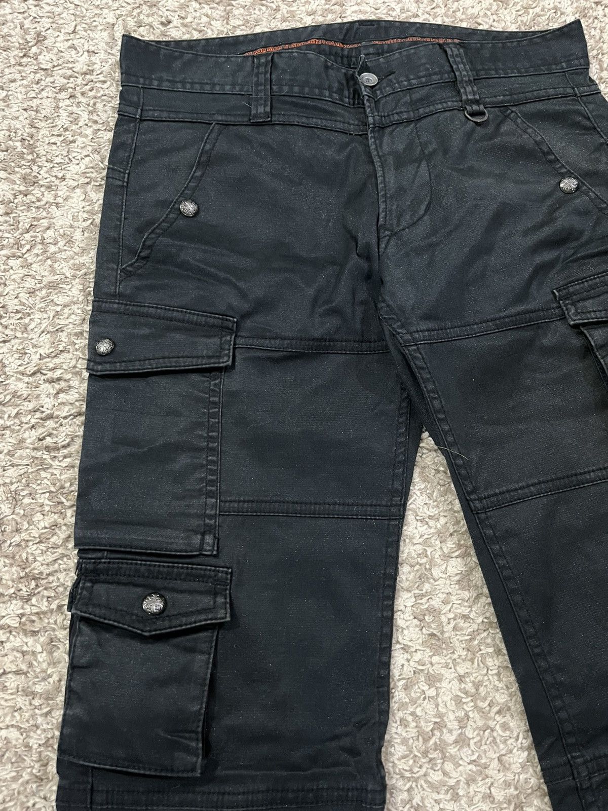 Le Grande Bleu (L.G.B.) RARE‼️🔥🔥🔥 NCFM Black 10-Pocket Gorpcore Cargo Pants – Size 33 Size US 33 - 6 Thumbnail