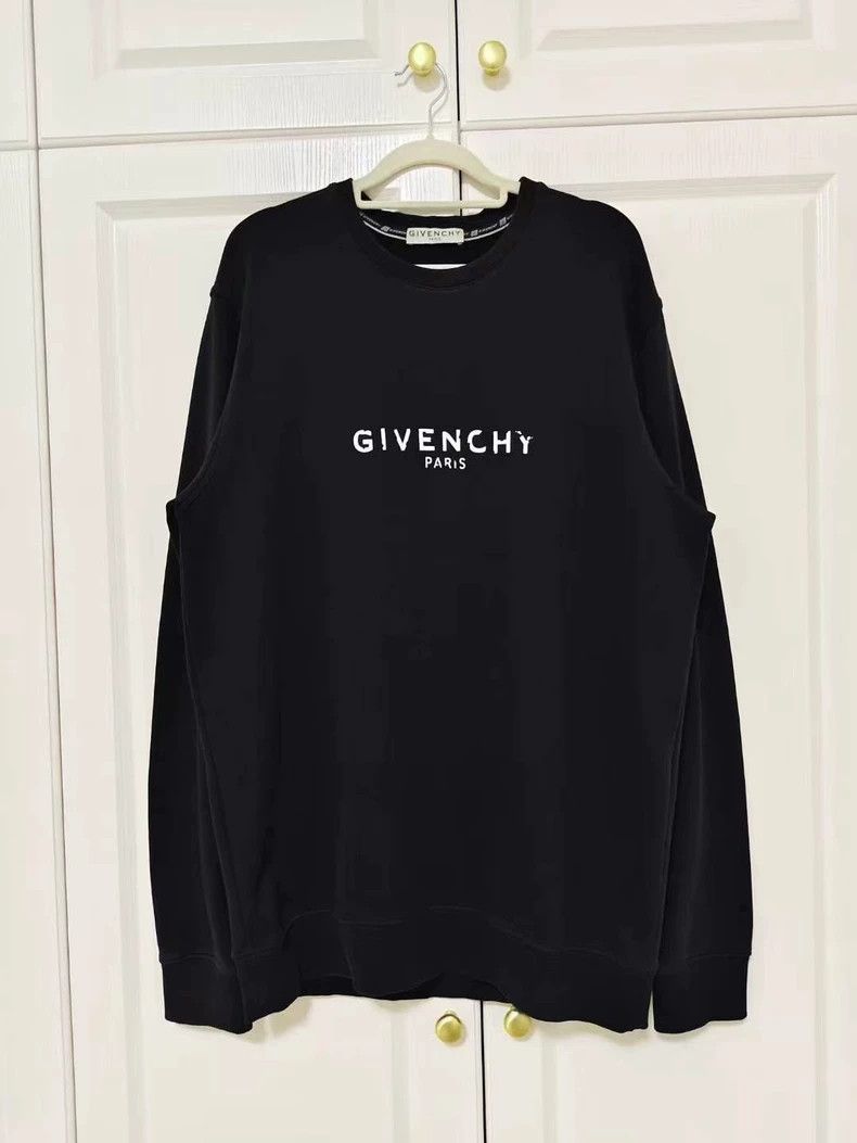 Givenchy Givenchy Black Torn Letter Logo Hoodie Size US M / EU 48-50 / 2 - 1 Thumbnail