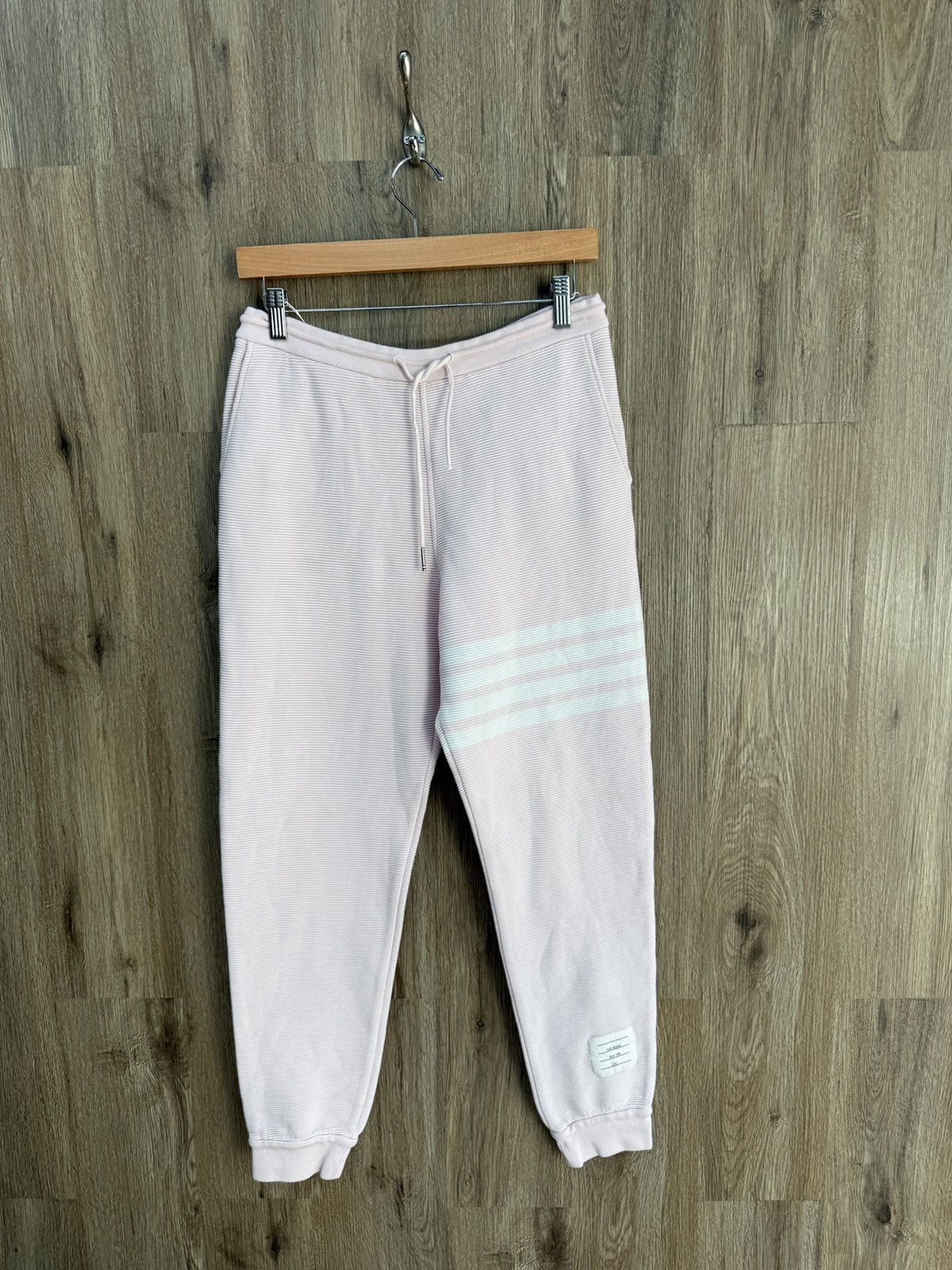 Thom Browne Thome Browne Pink Thermal Sweats Size US 29 - 1 Thumbnail