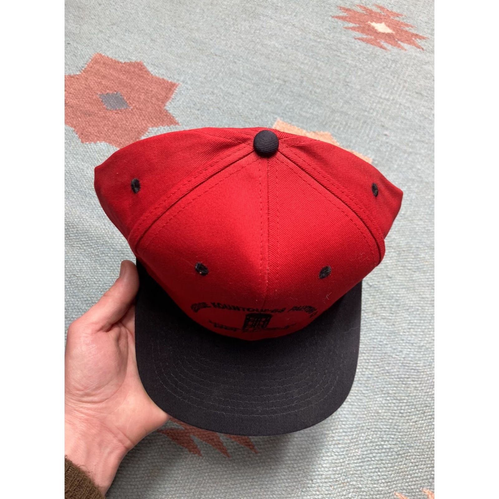 George VINTAGE George Snapback Hat Men Adjustable Red Detroit Lincoln Park 313 Painting Company Cap NOS Size US M / EU 48-50 / 2 - 3 Thumbnail
