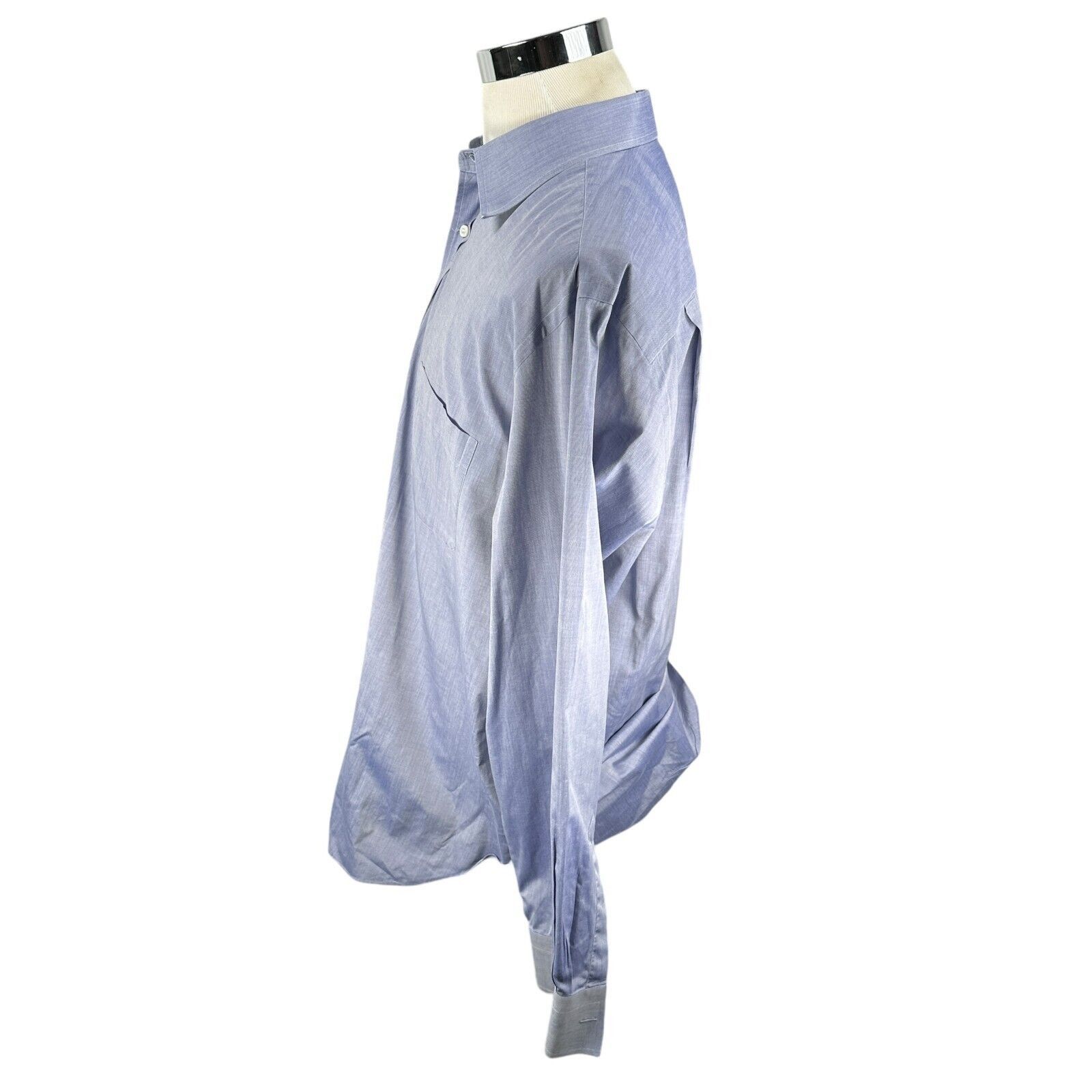 The Unbranded Brand Marol Bologa Dress Shirt Men 43 17 Blue White Striped Purple Size US L / EU 52-54 / 3 - 3 Thumbnail