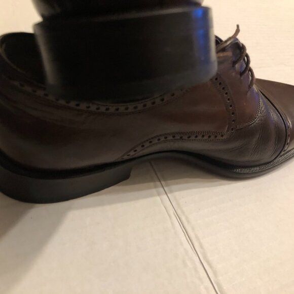 Mezlan MEZLAN MEN'S BROWN LEATHER LACE UP DRESS SHOES SIZE: 8 Size US 8 / EU 41 - 8 Thumbnail