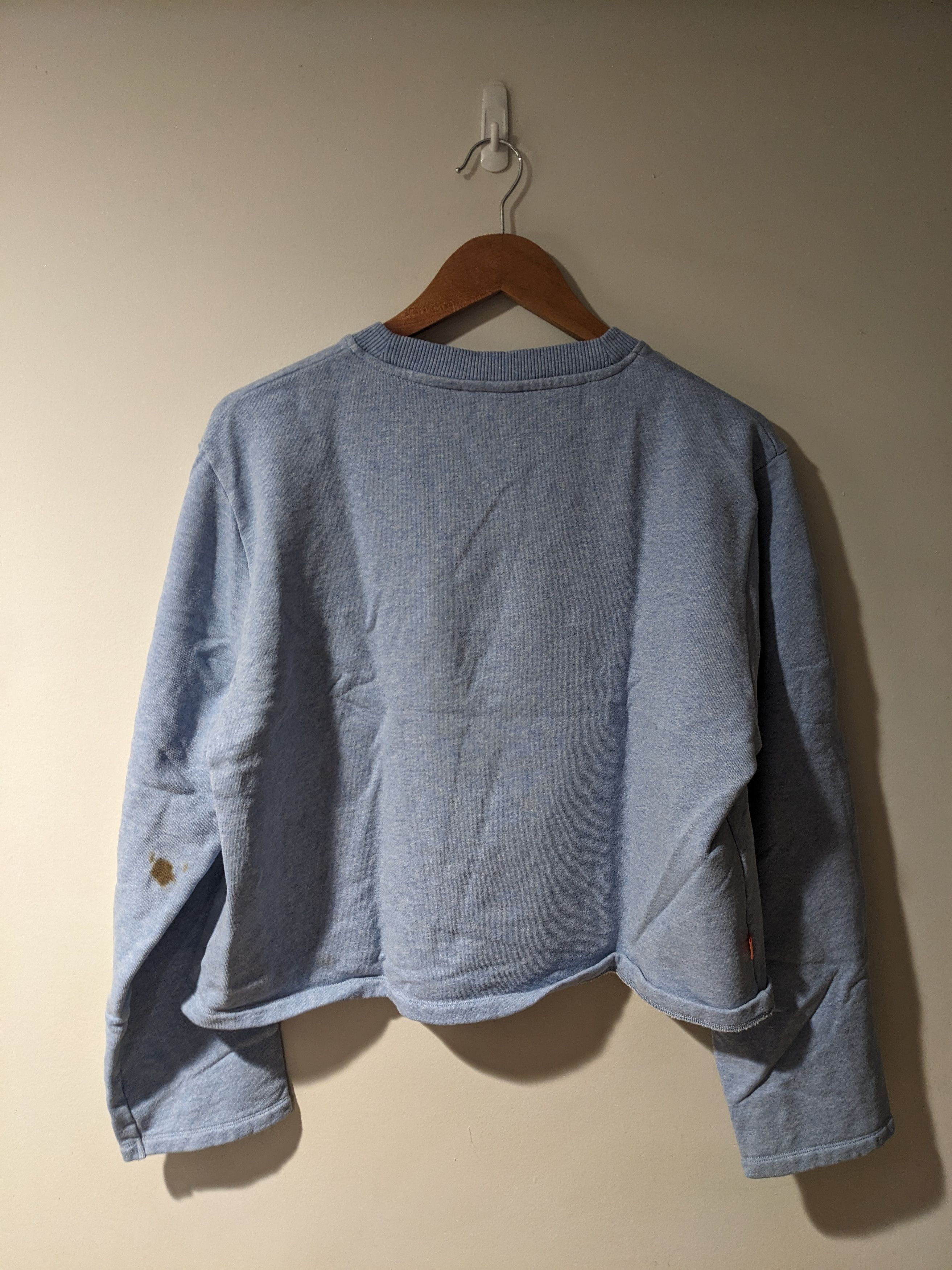 Acne Studios × Designer Acne Studios 1HA171 Blue Large Cropped Sweatshirt Size US L / EU 52-54 / 3 - 5 Thumbnail