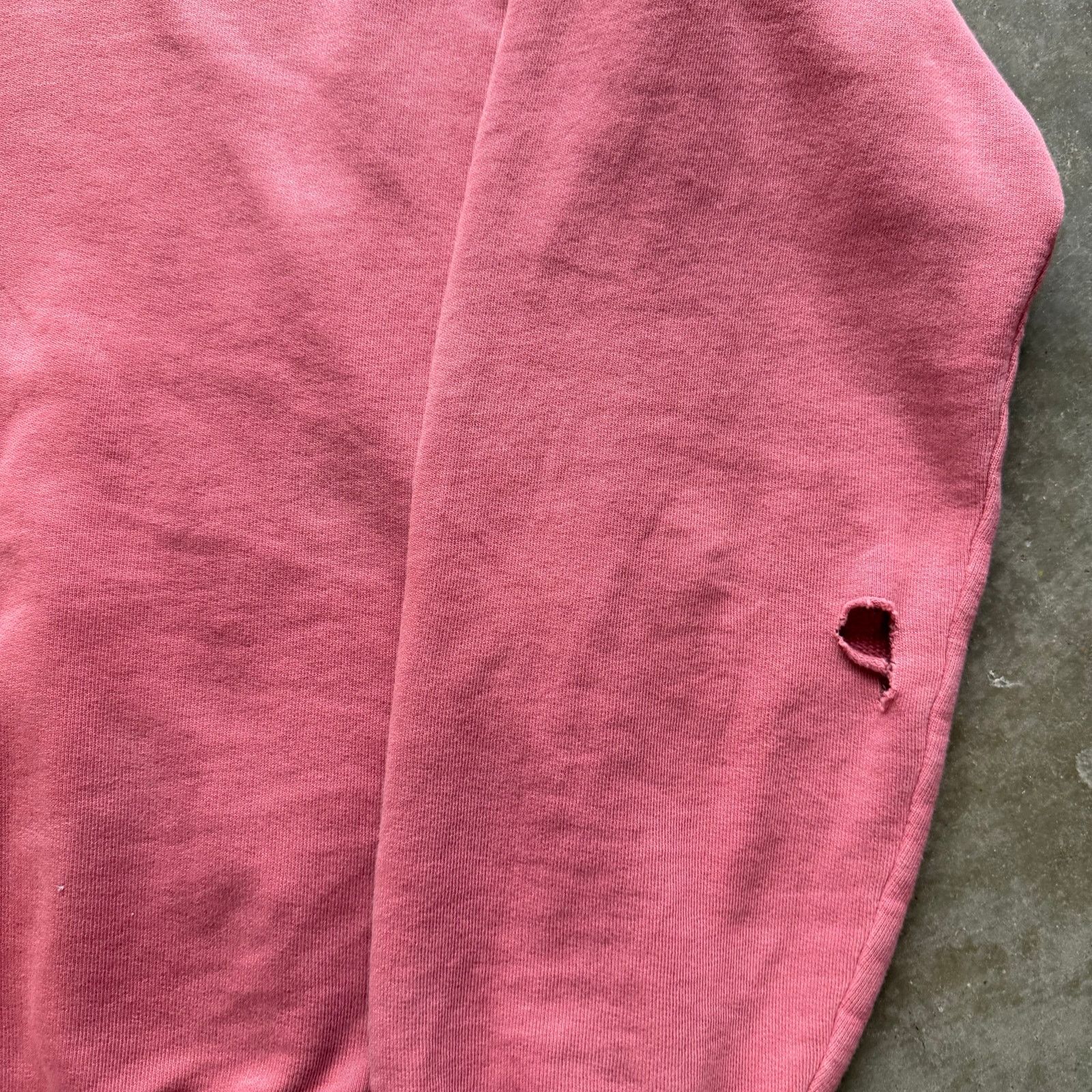 Saint Laurent Paris Yves Saint Laurent Distressed Logo Hoodie Red Size US XL / EU 56 / 4 - 5 Thumbnail