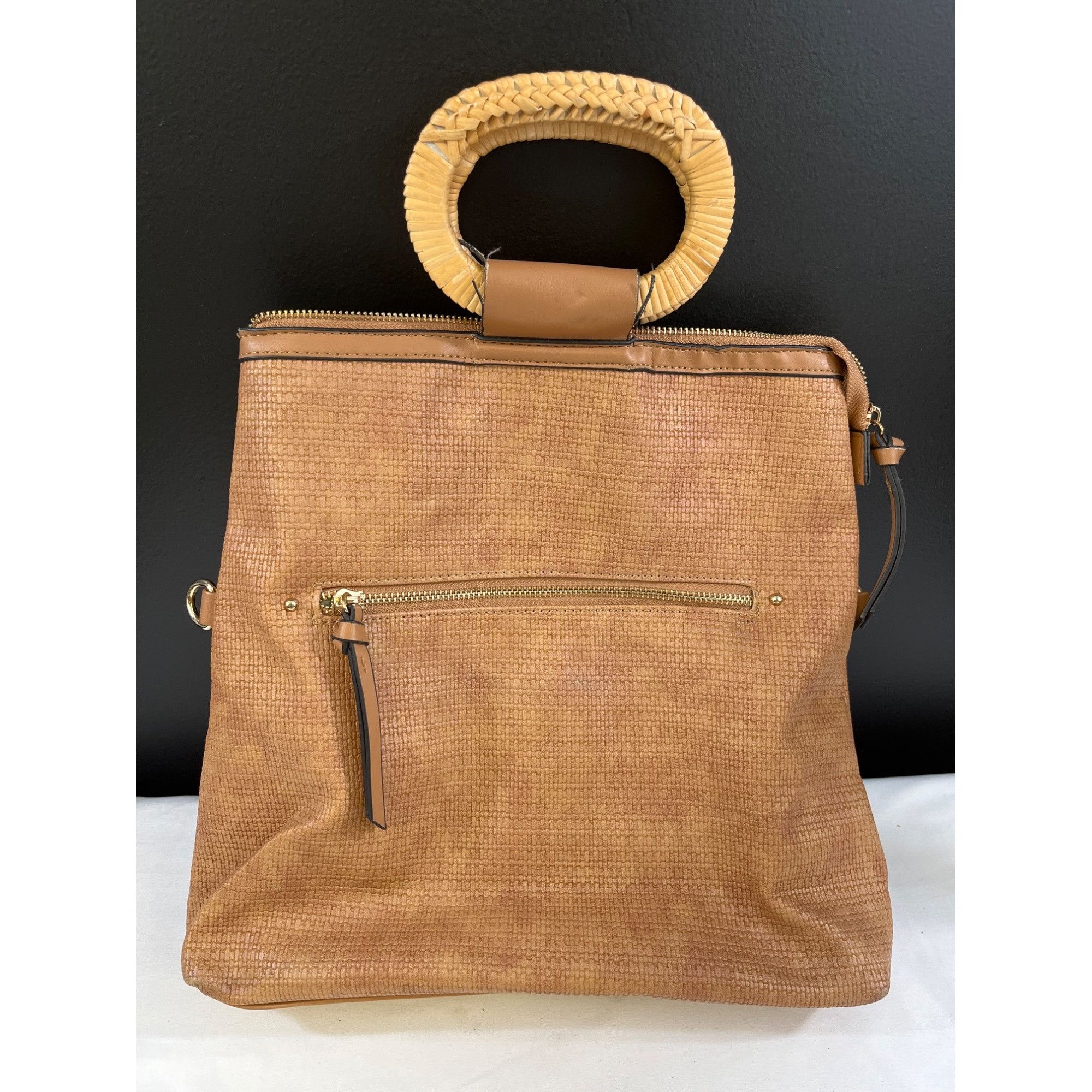 Other Vintage Womens Tan 3 Way Convertible Bag SKU 6408 Size ONE SIZE - 1 Thumbnail
