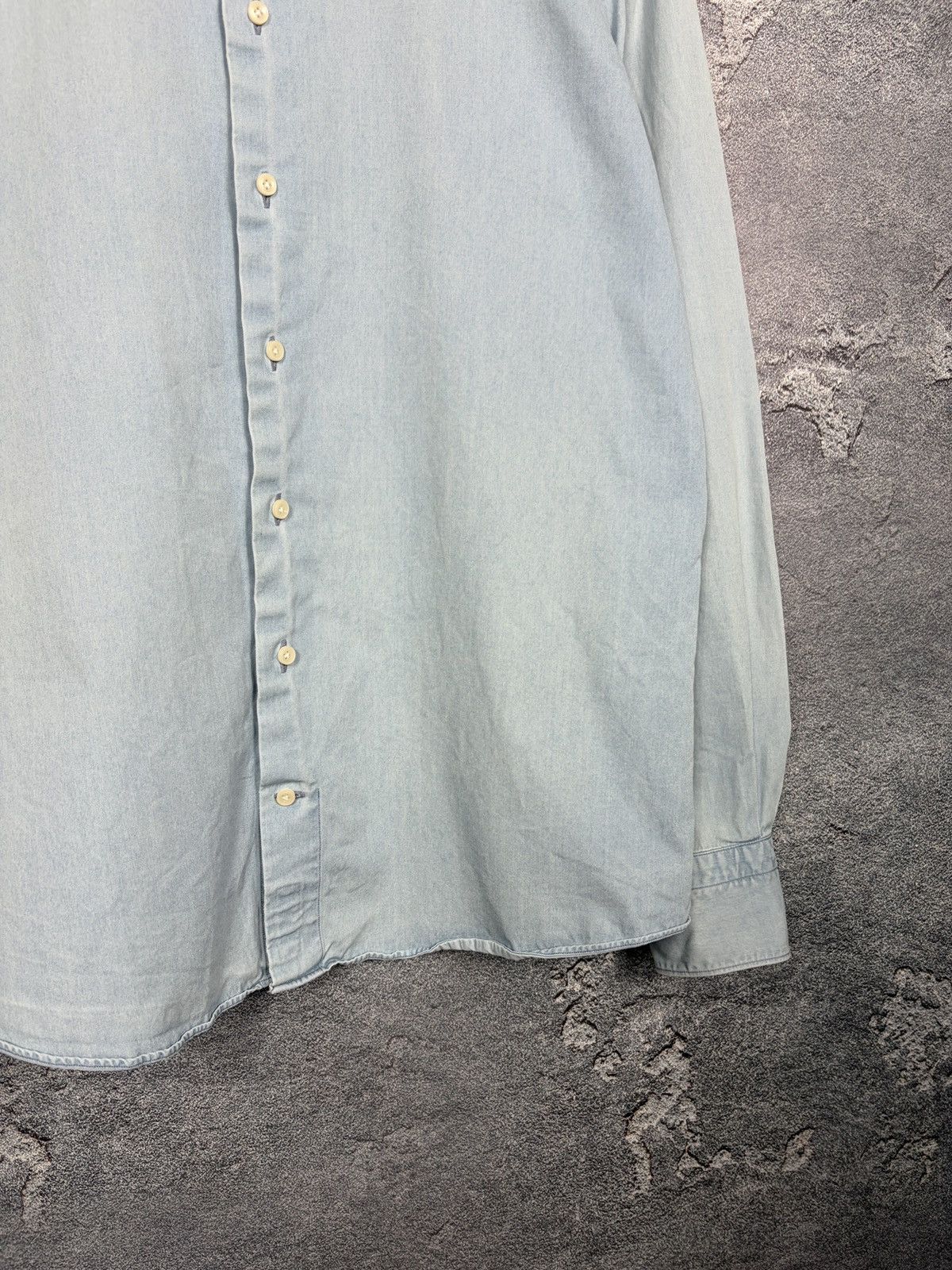 Suitsupply Suittsupply Egyptian Cotton Denim Classic Shirt Size M Size US M / EU 48-50 / 2 - 5 Thumbnail
