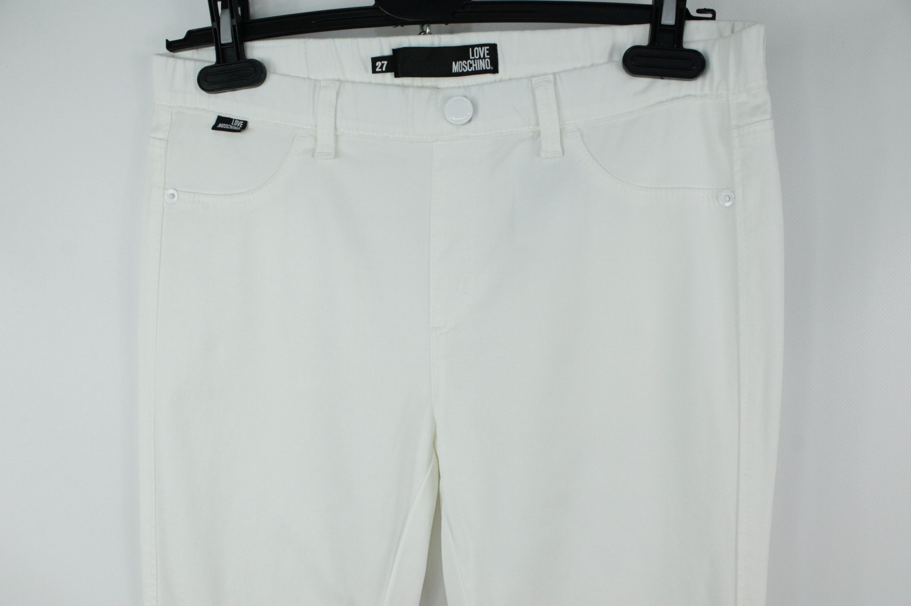 Designer × Love Moschino Love Moschino White Skinny Jeans / Jegging Size 27" / US 4 / IT 40 - 2 Thumbnail