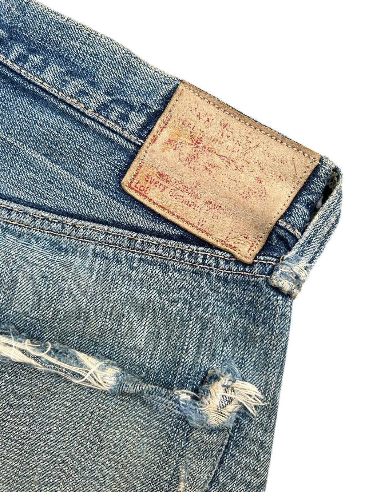 Kapital Vintage Joe McCoy Selvedge Thrashed Repair Denim Jeans Size US 30 / EU 46 - 12 Thumbnail
