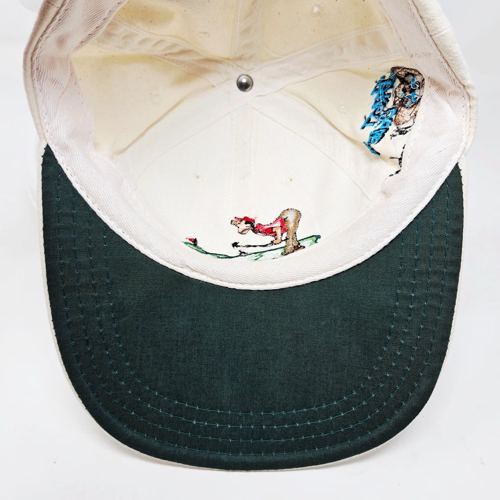 Vintage VINTAGE Brett Ogle Gimme Funny Golf Parody Preppy PGA Faded 90s Adjustable Baseball Cap Hat Men's Beige Cotton Canvas Cap Size ONE SIZE - 6 Thumbnail