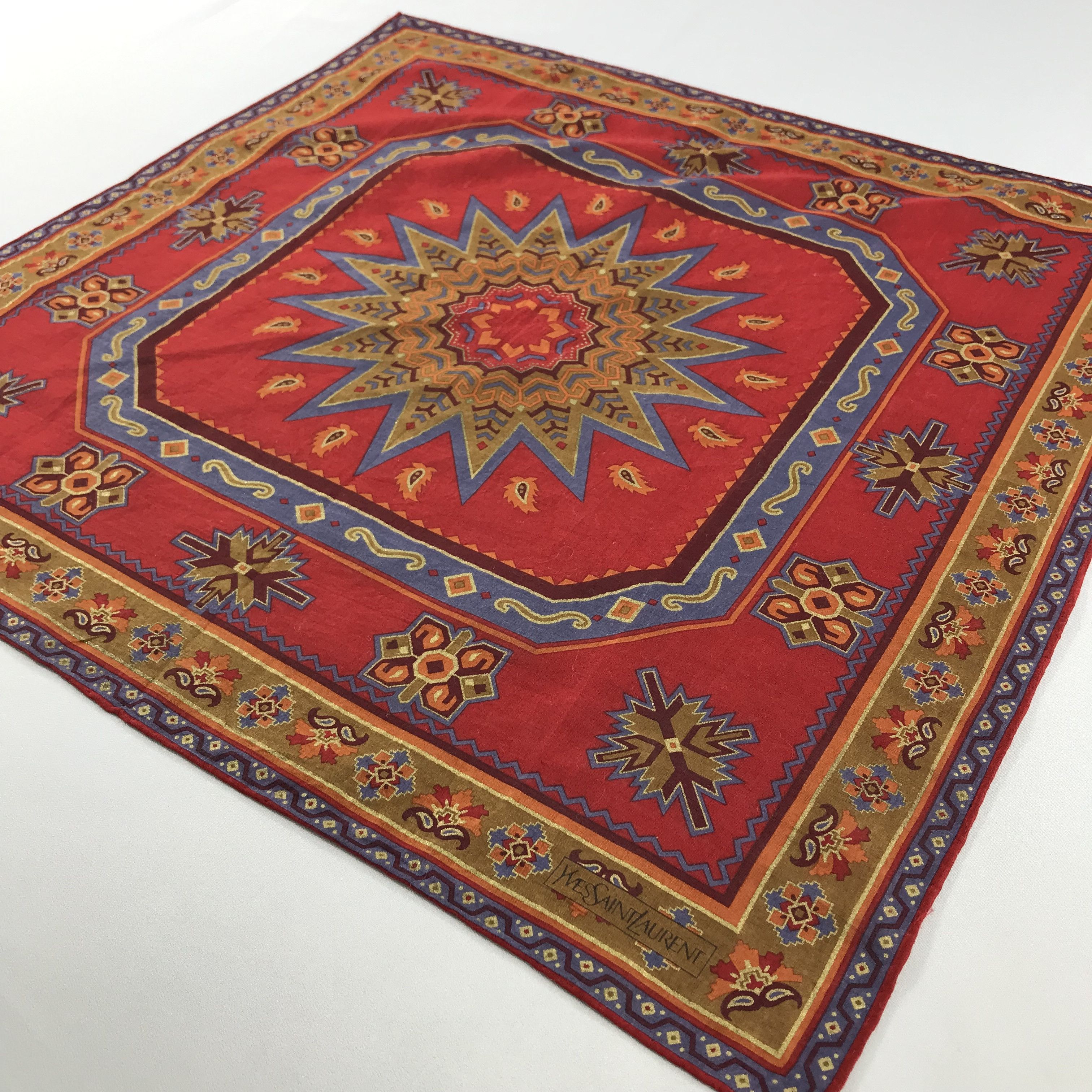 Yves Saint Laurent Yves Saint Laurent Bandana / Handkerchief/Neckerchief -S2456 Size ONE SIZE - 2 Thumbnail