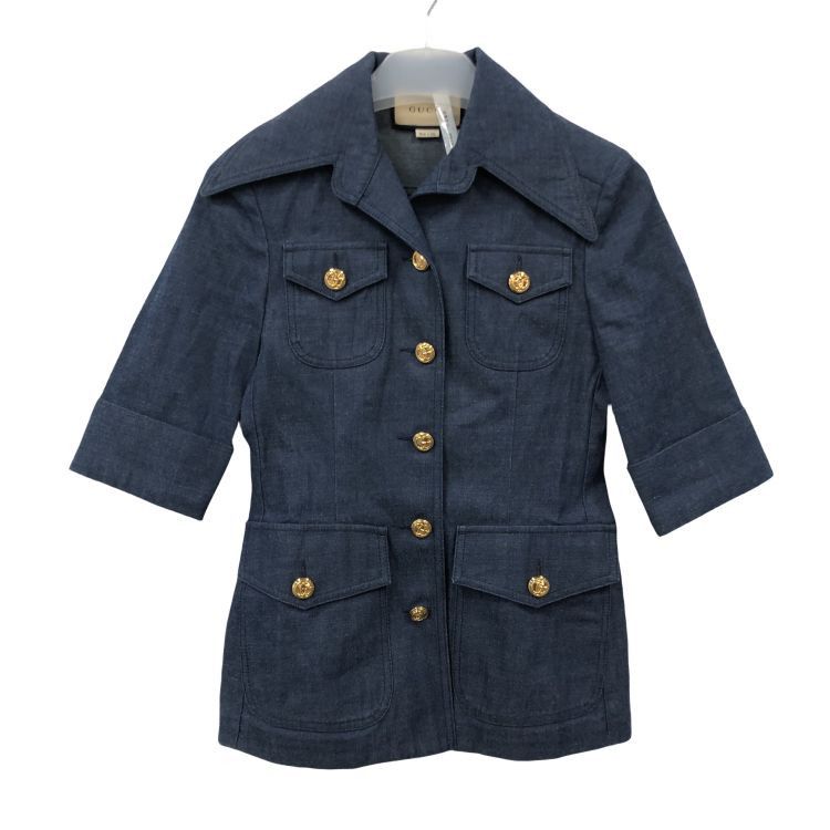Gucci Gucci Gold Button Denim Jacket Size 36 Size XS / US 0-2 / IT 36-38 - 1 Thumbnail