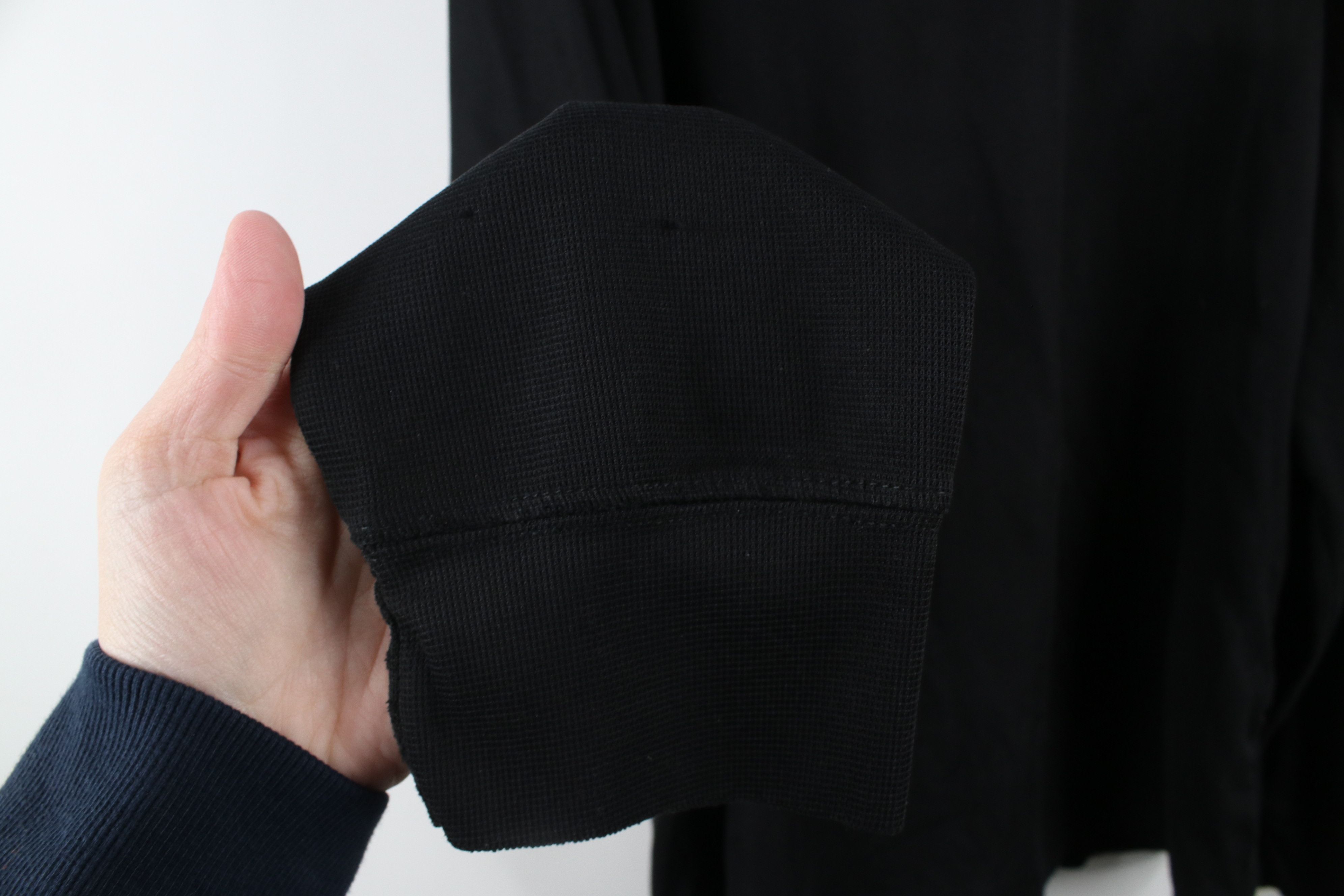 Vintage Vintage 90s Streetwear Blank Thermal Knit Mock Neck T-Shirt Size US XL / EU 56 / 4 - 6 Thumbnail