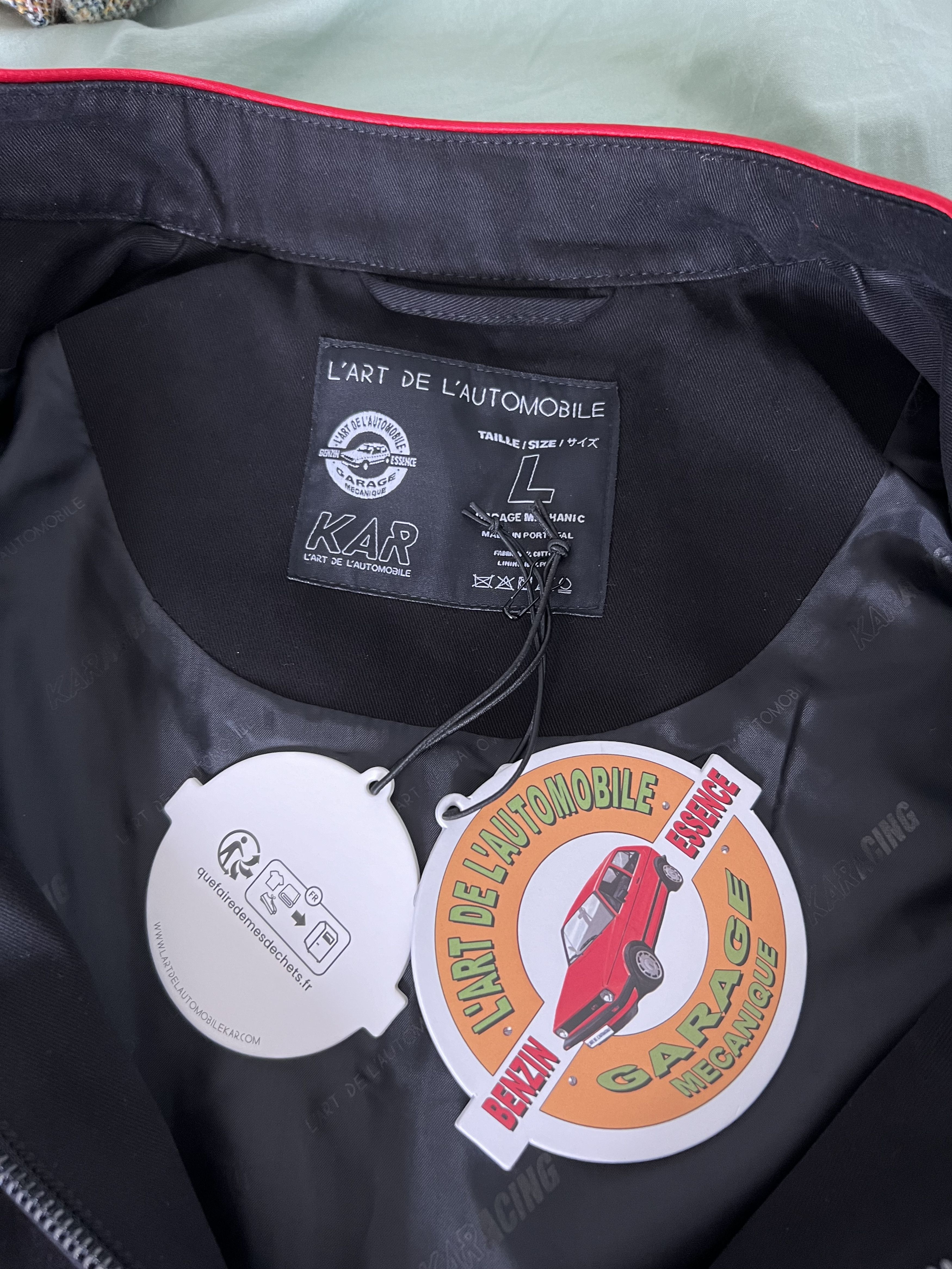 Kar KAR L'ART Red Enzo Karacing Racing Jacket in Black Size US L / EU 52-54 / 3 - 9 Thumbnail