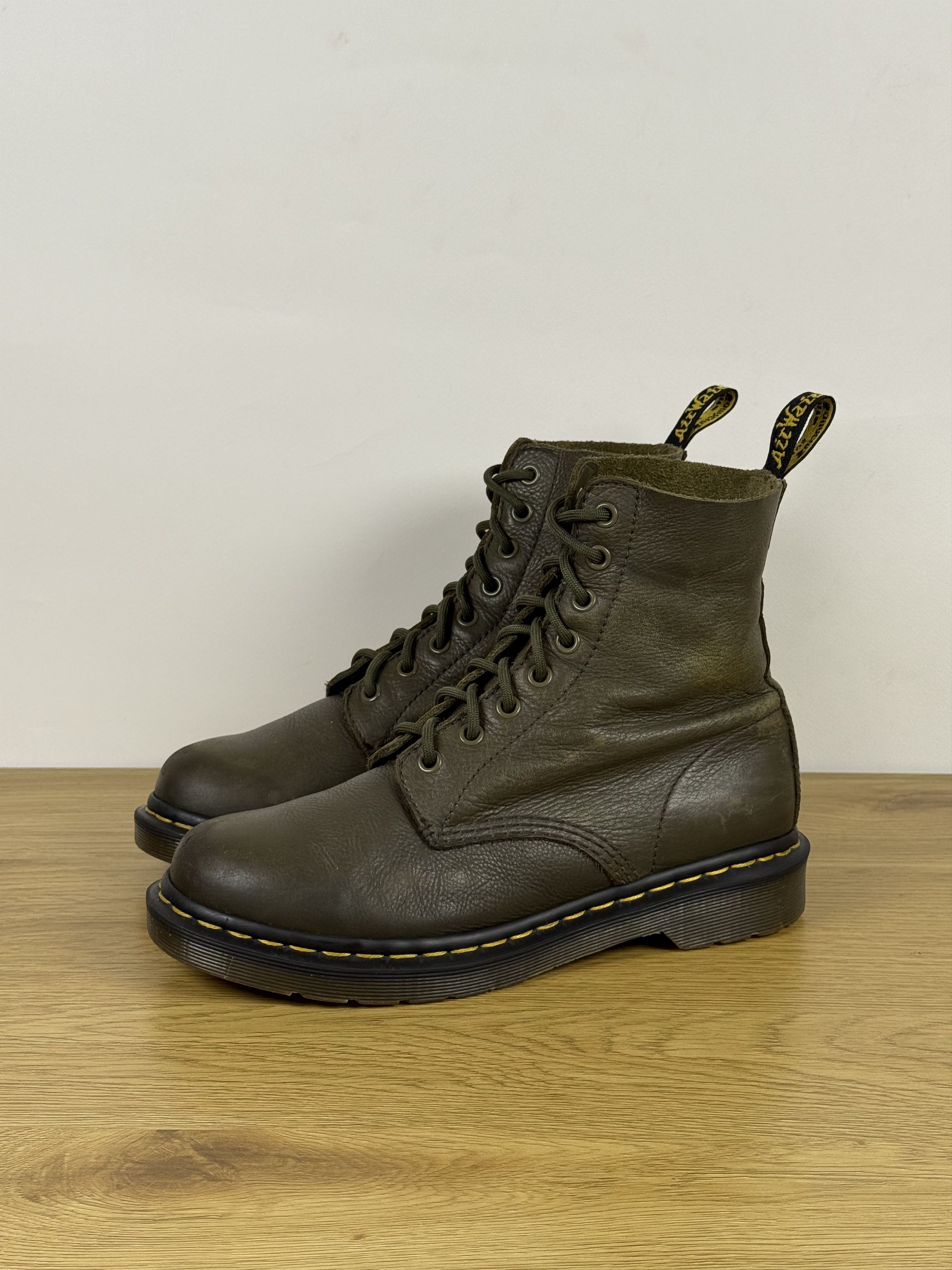 Dr. Martens Women's Dr. Martens 1460 Soft Leather Khaki Boots Size US 9 / IT 39 - 2 Thumbnail
