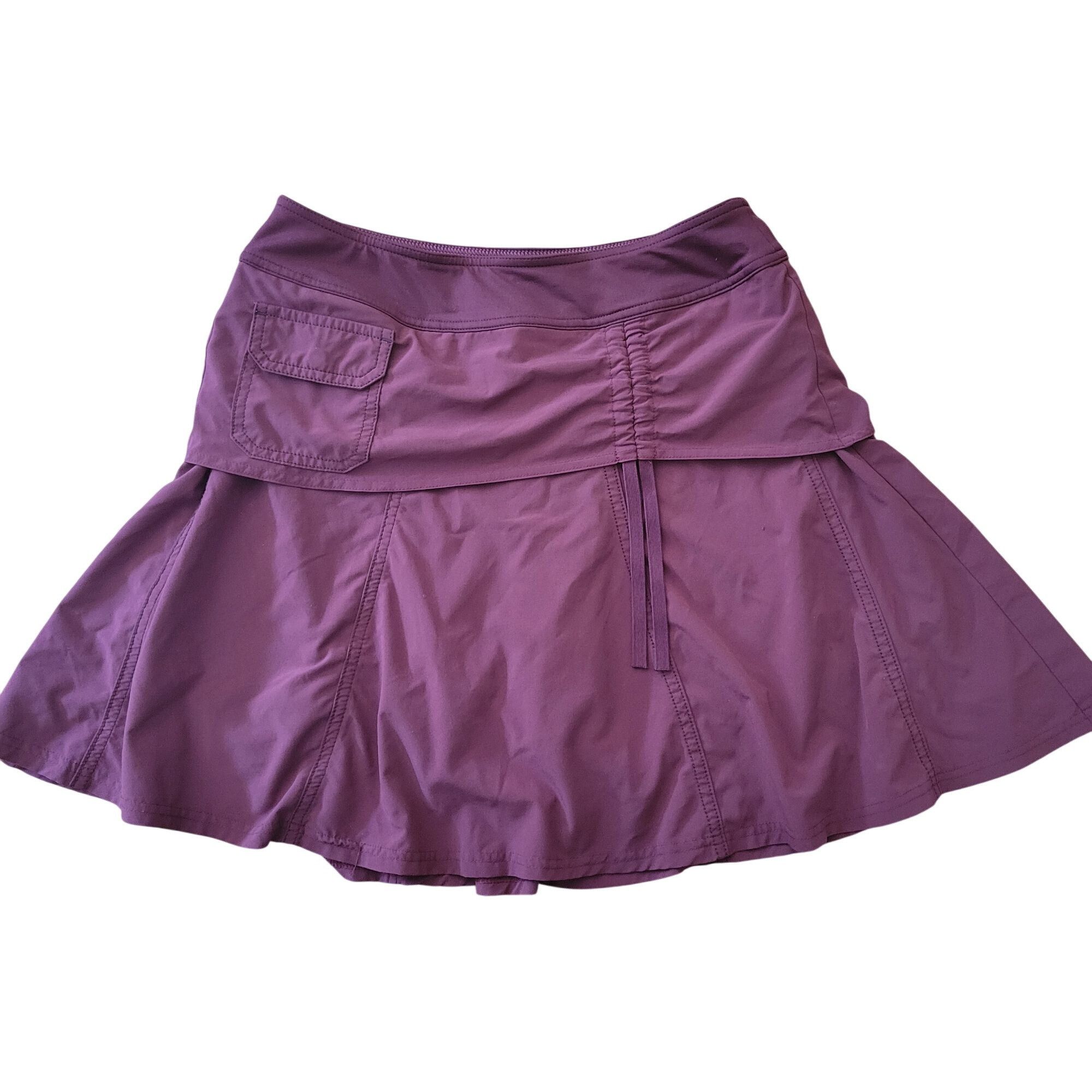 Athleta Athleta 4 Burgundy Athletic Skirt Ruched Pocket Athleisure W Size 27" / US 4 / IT 40 - 1 Thumbnail
