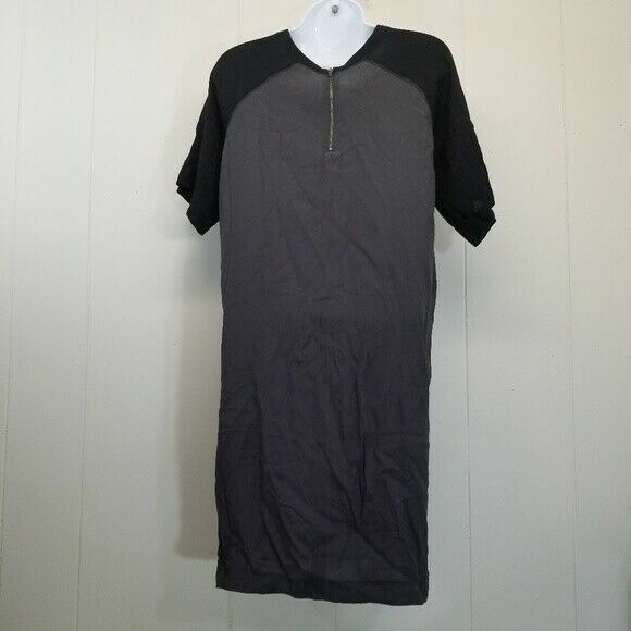Madewell Madewell SMALL Colorblock T Shirt Dress Black Gray Mini Ligh Size S / US 4 / IT 40 - 3 Thumbnail