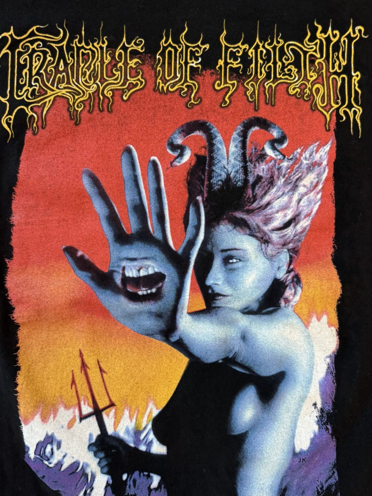 Band Tees × Vintage 2000 Vintage Cradle Of Filth Speak To The Hand Tee Size US XL / EU 56 / 4 - 3 Thumbnail