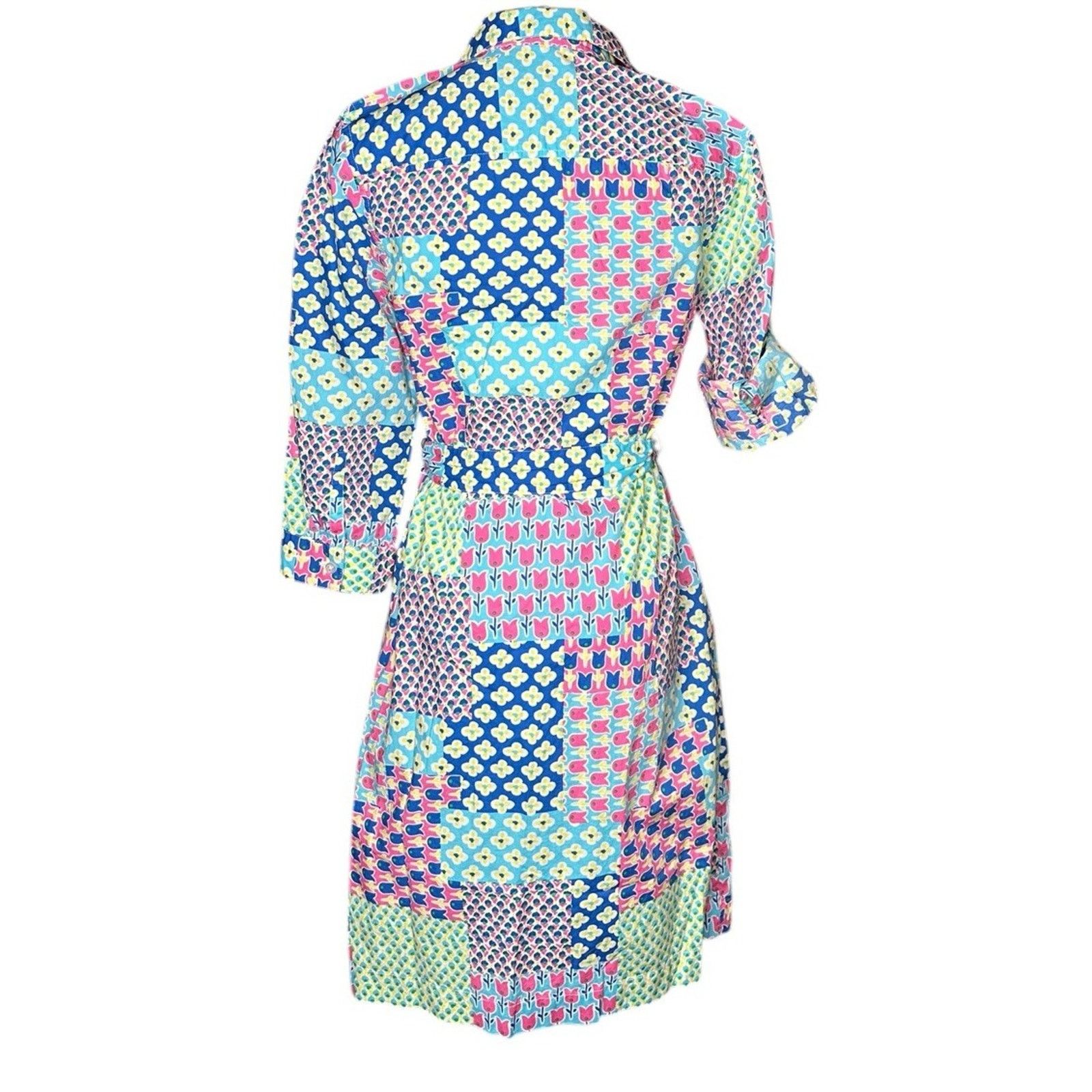 Other Talbots Island Patchwork Floral Print Belted Shirt Dress 4 Size S / US 4 / IT 40 - 9 Thumbnail
