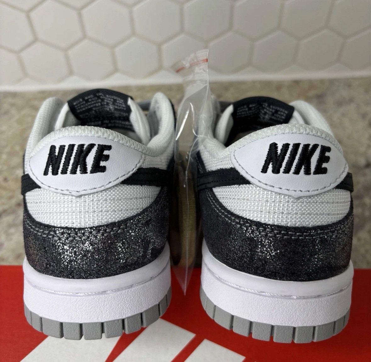 Nike Size 6W/4.5M-NEW Nike Dunk Low Golden Gals Metallic Silver Size US 6 / IT 36 - 7 Thumbnail