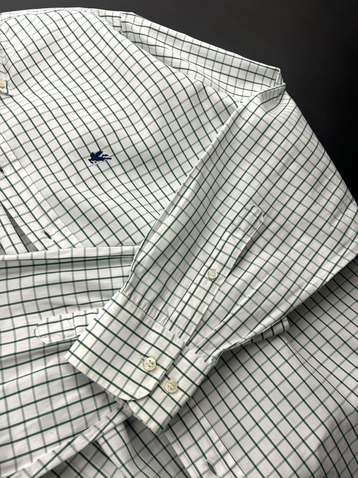 Etro Etro Milano Green Plaid Button-Up Cotton Shirt L Luxury Size US L / EU 52-54 / 3 - 12 Thumbnail