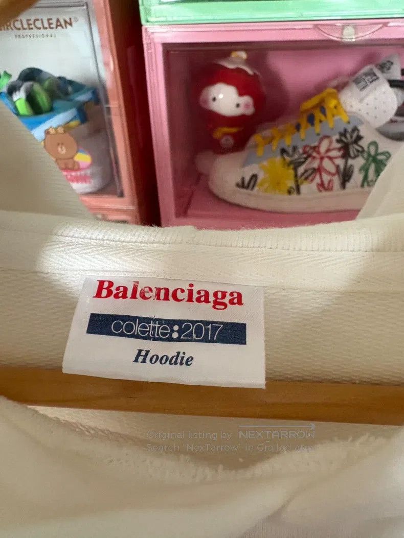Balenciaga Balenciaga White Hooded Sweatshirt Size US S / EU 44-46 / 1 - 3 Thumbnail