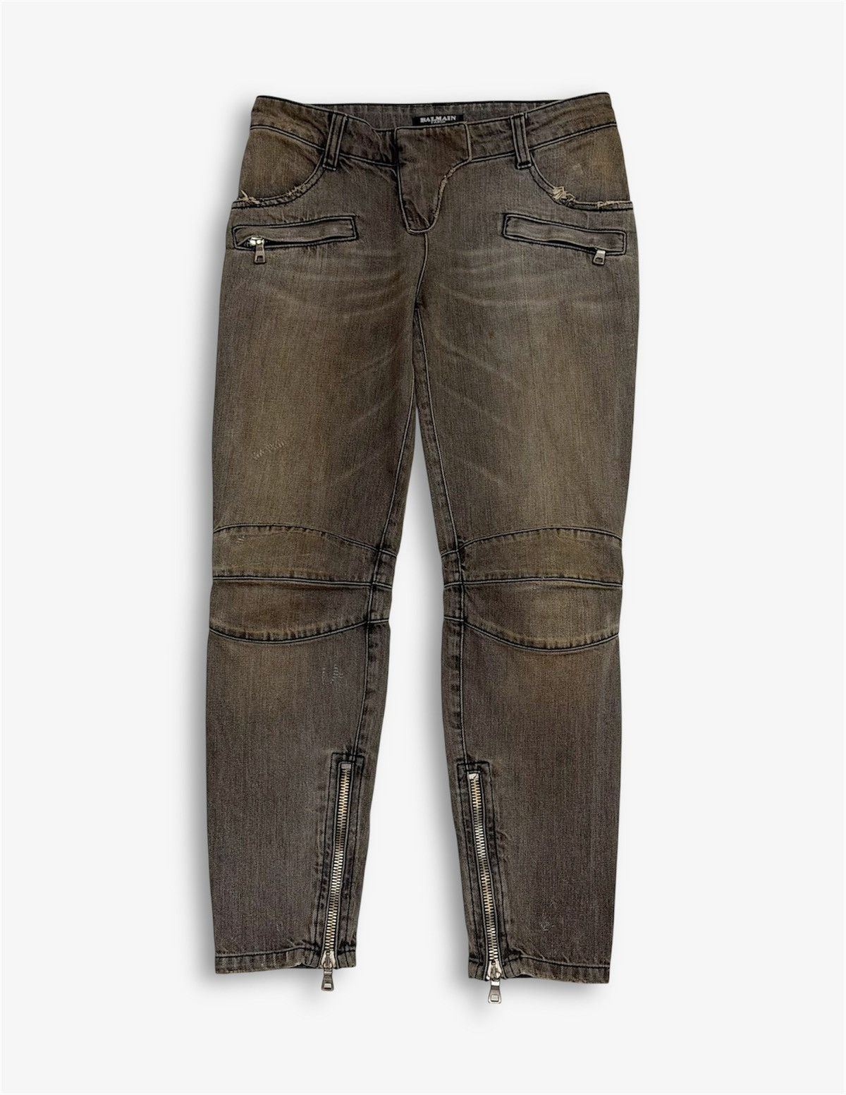 Balmain Homme AW09 ワックス　バイカーデニム　31 Balmain Decarnin Balmain Homme AW09 Heavy Biker Jeans | Grailed