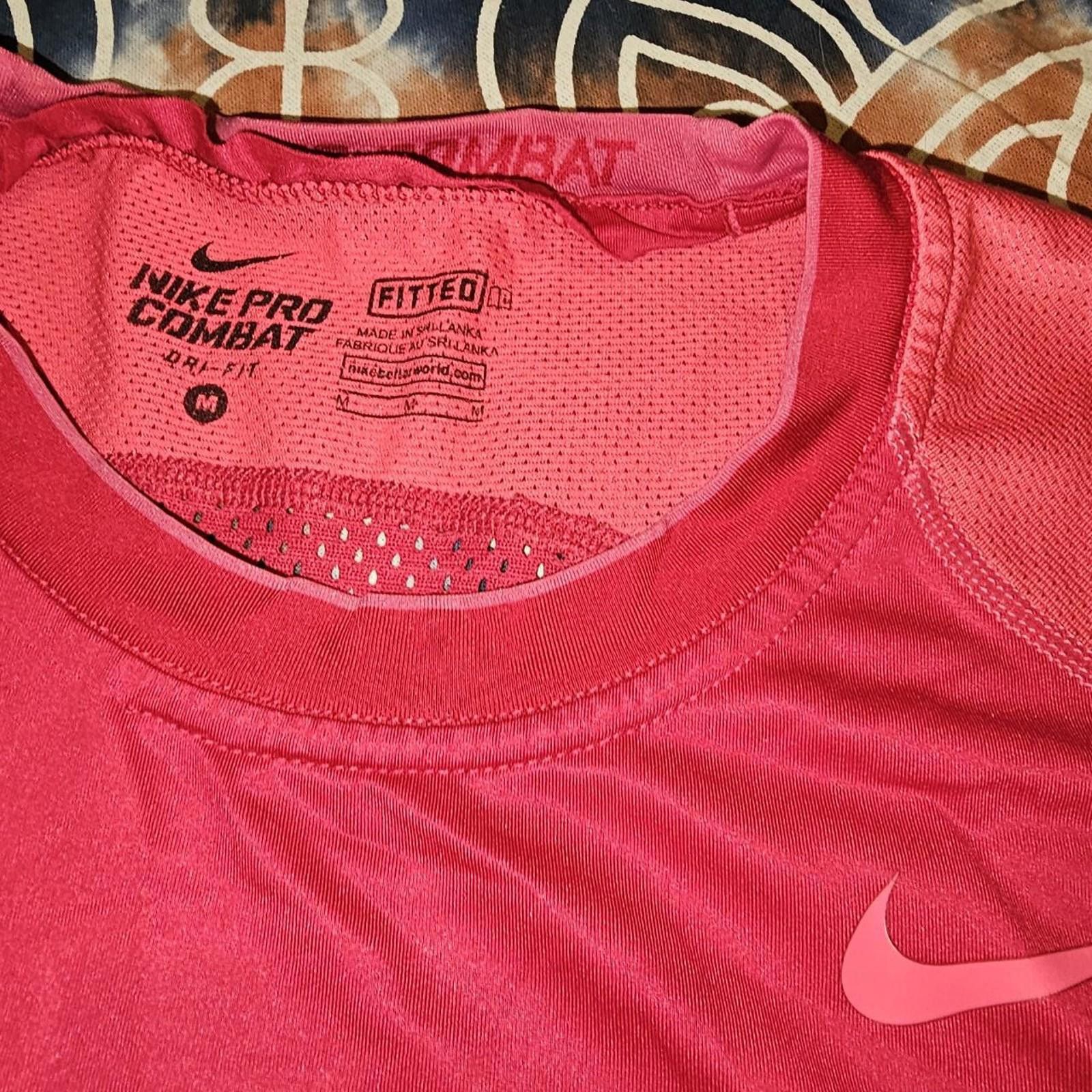 Nike Nike Pro Combat Men's Hot Pink Dri-Fit Shirt Size US M / EU 48-50 / 2 - 3 Thumbnail